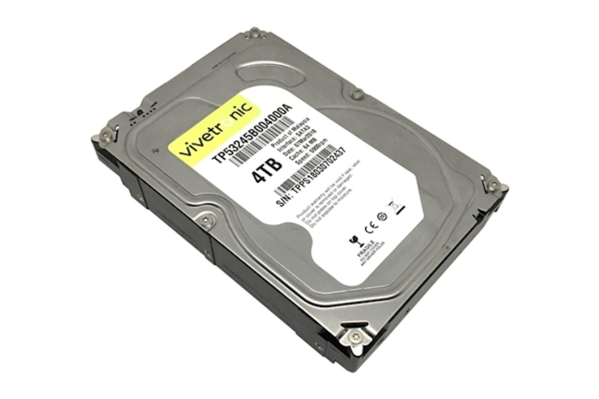 نمای کناری هارد دیسک وایوترونیک Vivetronic TP53245B004000A 3.5 Inch 4TB ظرفیت 4 ترابایت