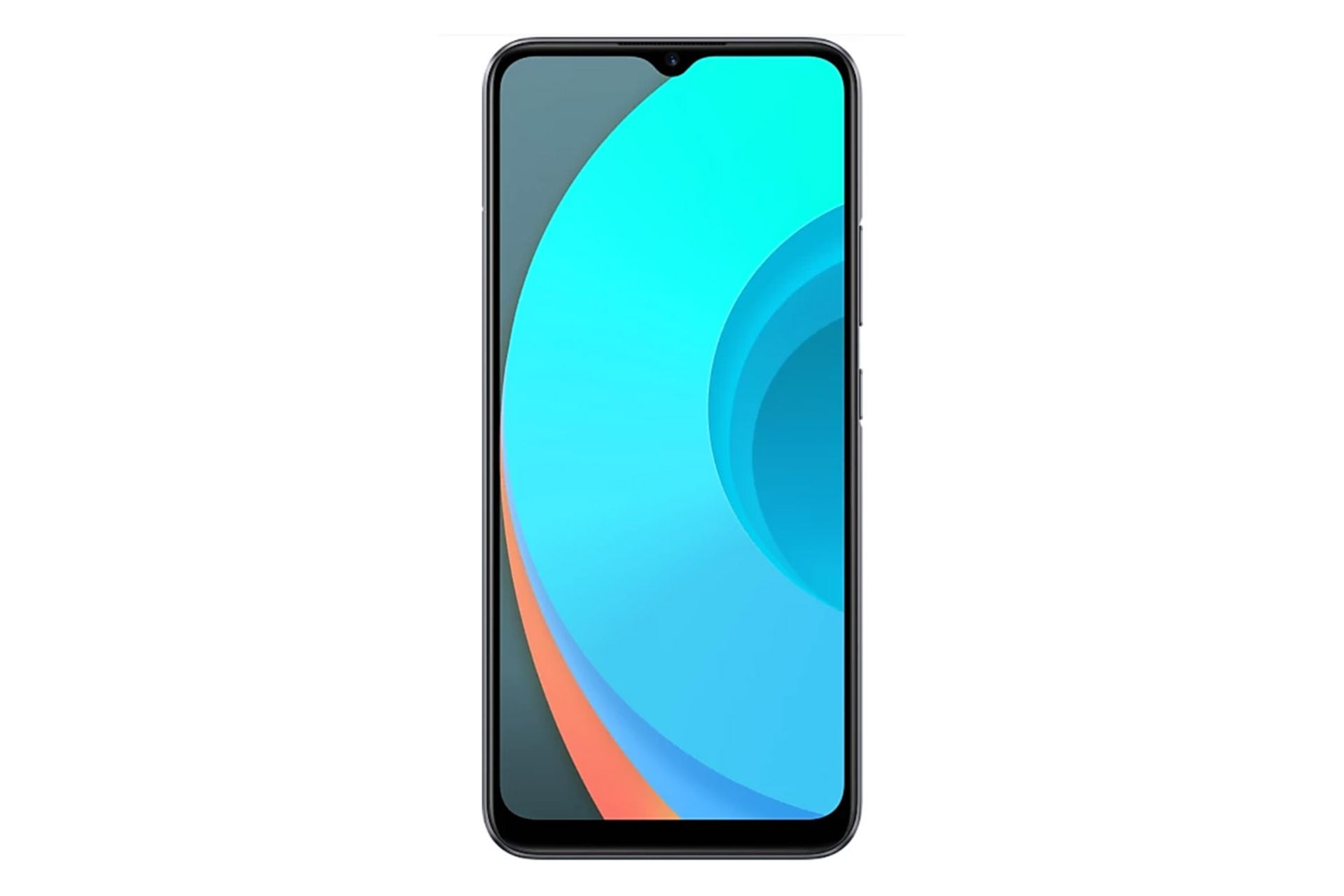 نمای جلو موبایل سی 20 ریلمی رنگ مشکی