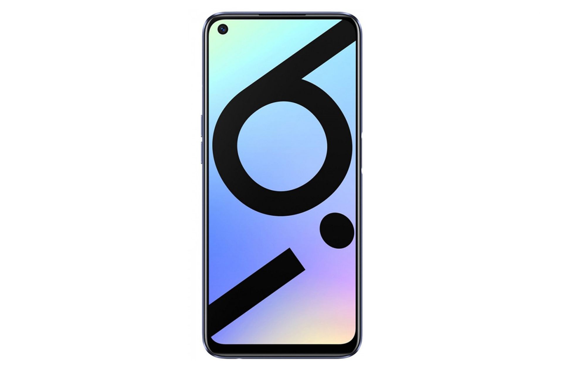 نمای جلو گوشی اوپو ریلمی 6 آی با صفحه روشن