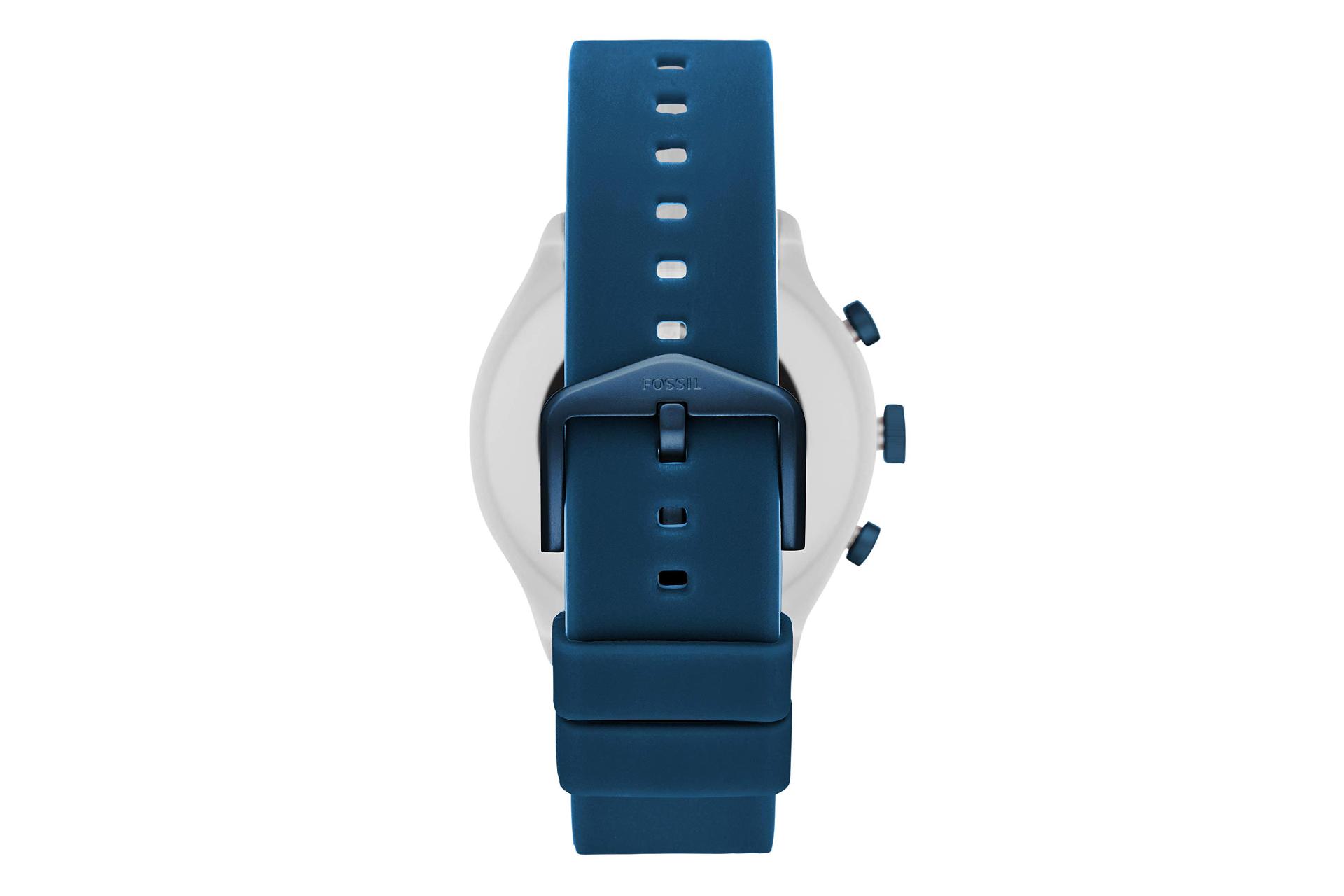 نمای پشت اسمارت واچ فسیل هیبرید نسخه Sport 43mm آبی