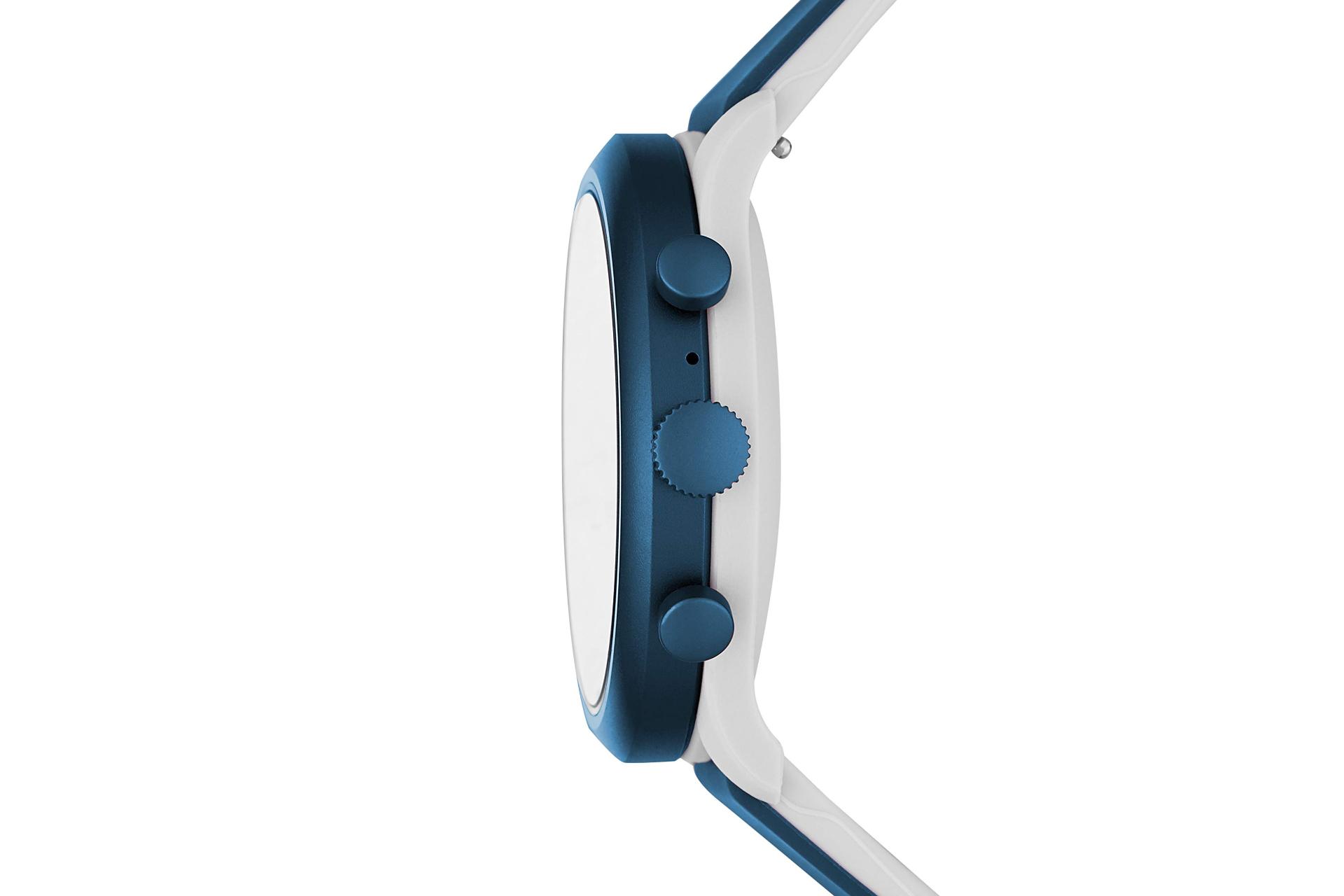 نمای راست اسمارت واچ فسیل هیبرید نسخه Sport 43mm آبی