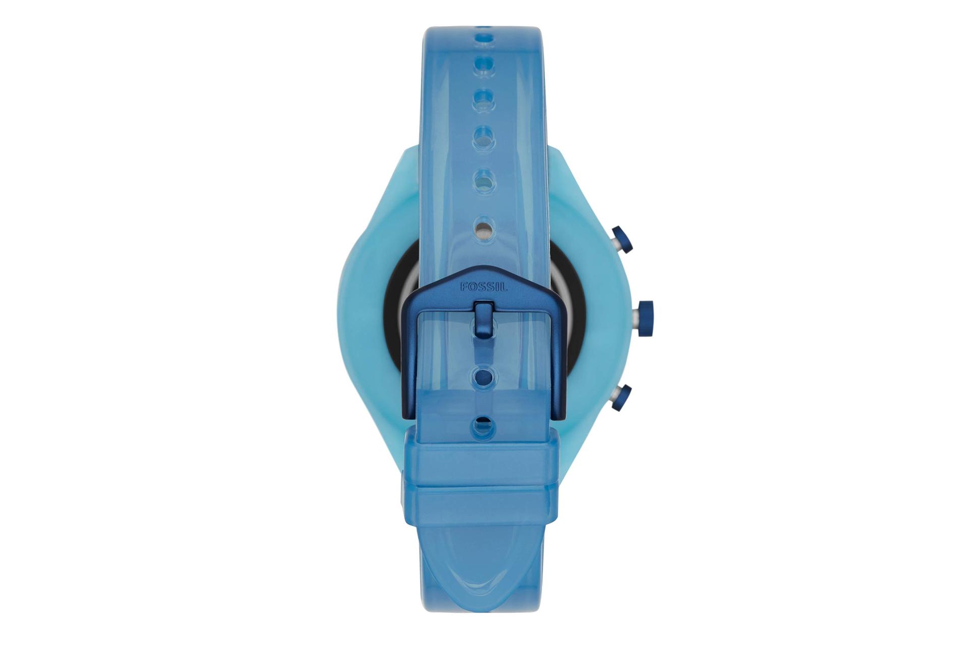 نمای پشت اسمارت واچ فسیل هیبرید نسخه Sport 41mm آبی روشن