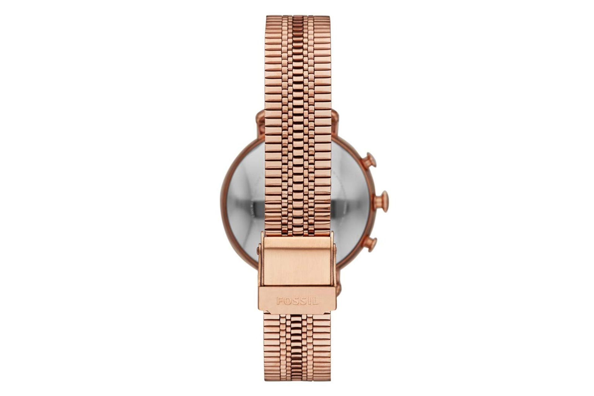 نمای پشت اسمارت واچ فسیل هیبرید نسخه Cameron صفحه آبی تیره