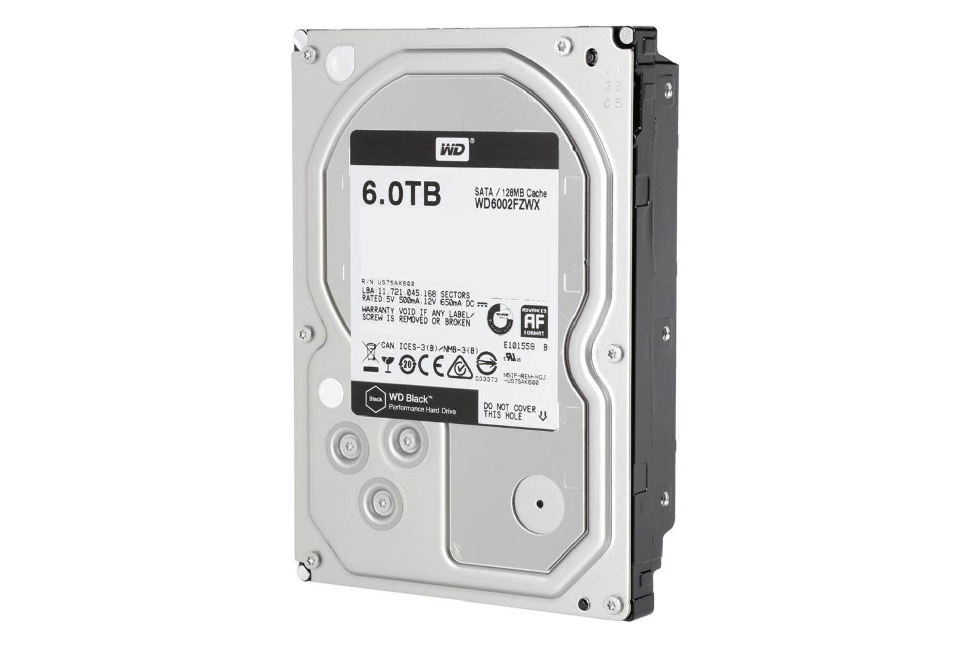 نمای پشت وسترن دیجیتال Black WD6002FZWX ظرفیت 6 ترابایت