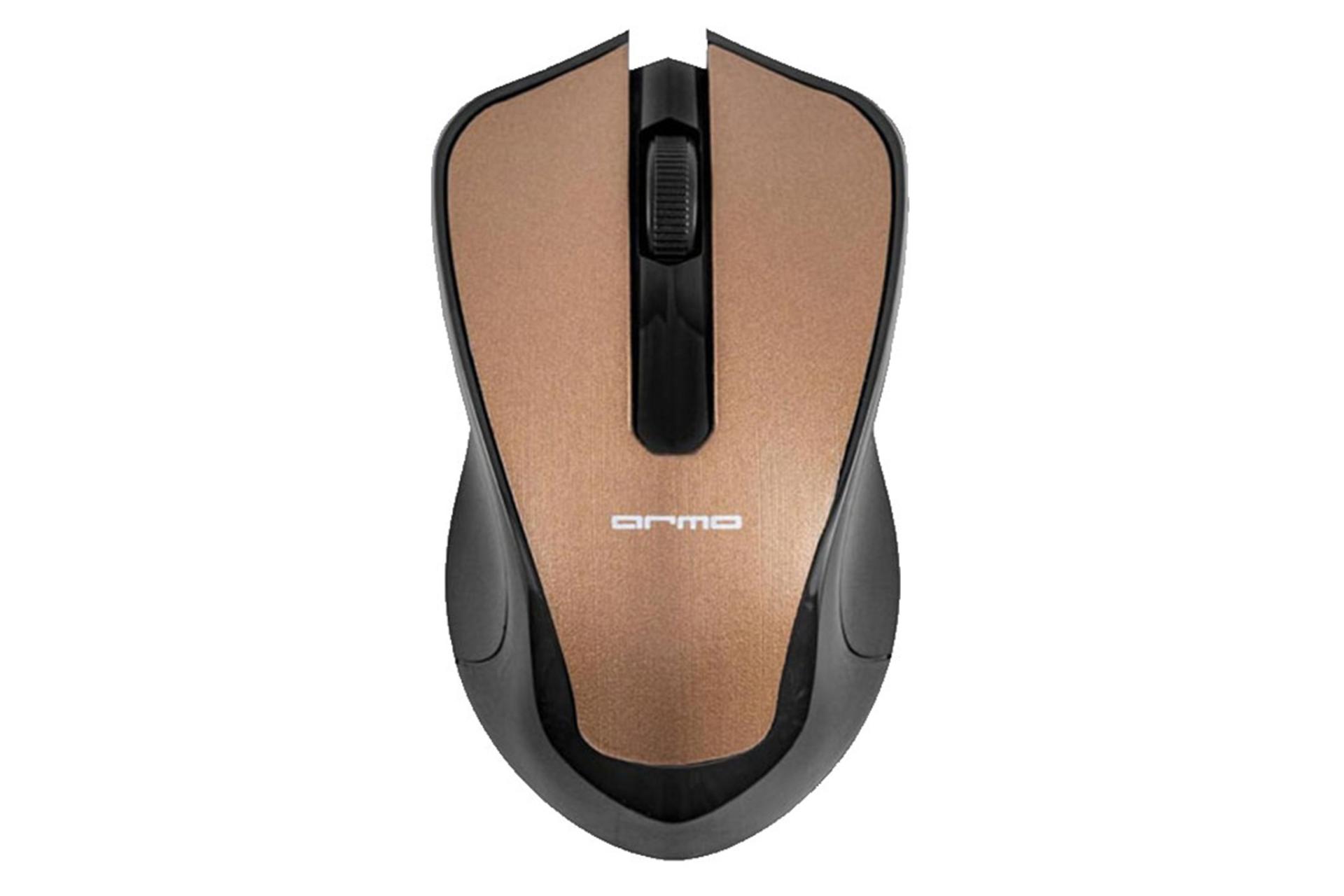 نمای روبرو ماوس بی سیم آرمو M21 WS طلایی