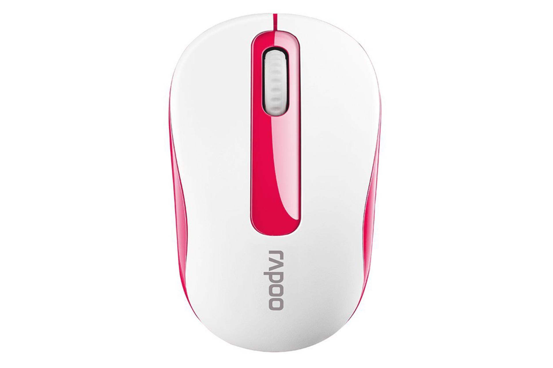 نمای روبرو ماوس بی سیم رپو M10 صورتی