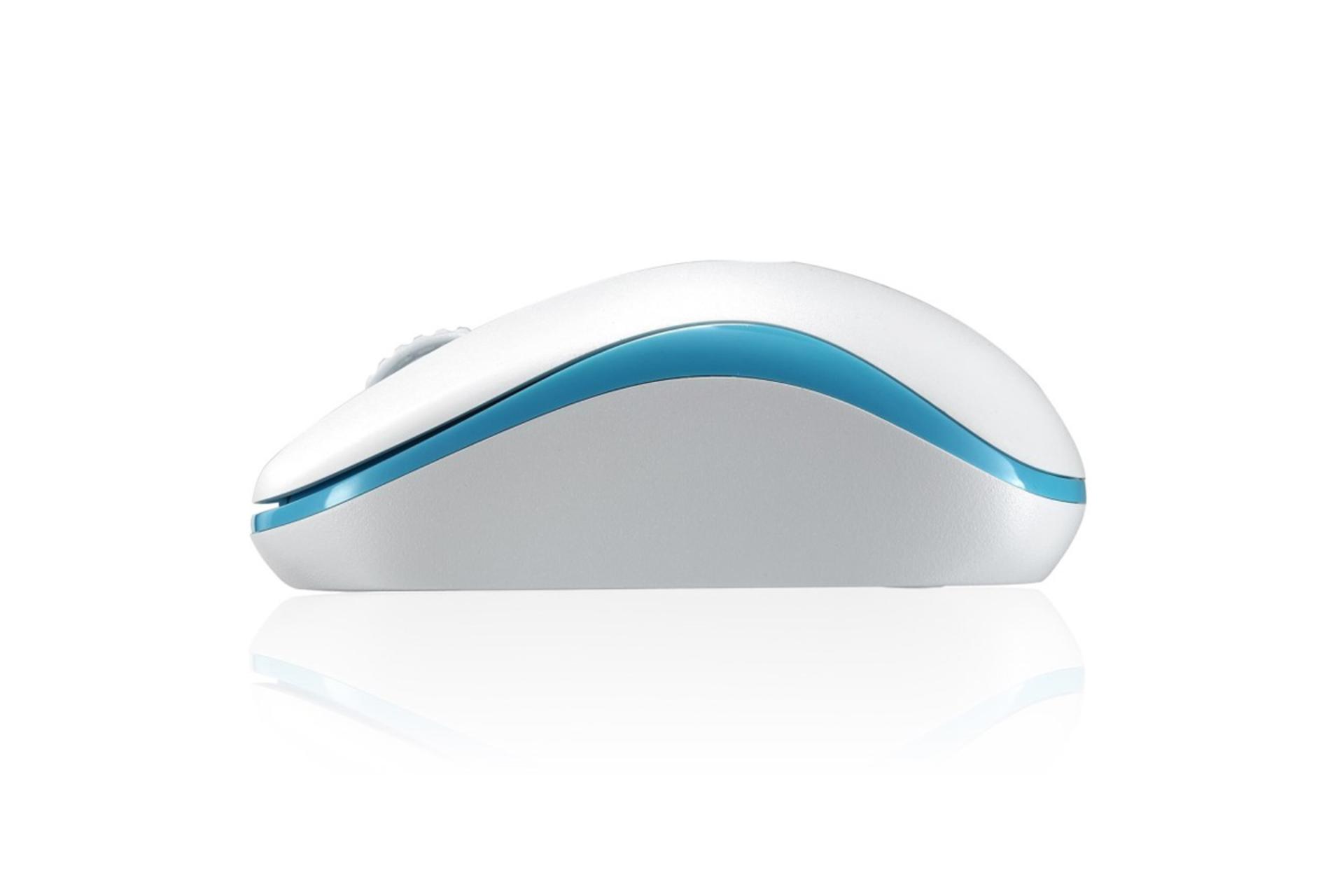 نمای جانبی ماوس بی سیم رپو M10 آبی