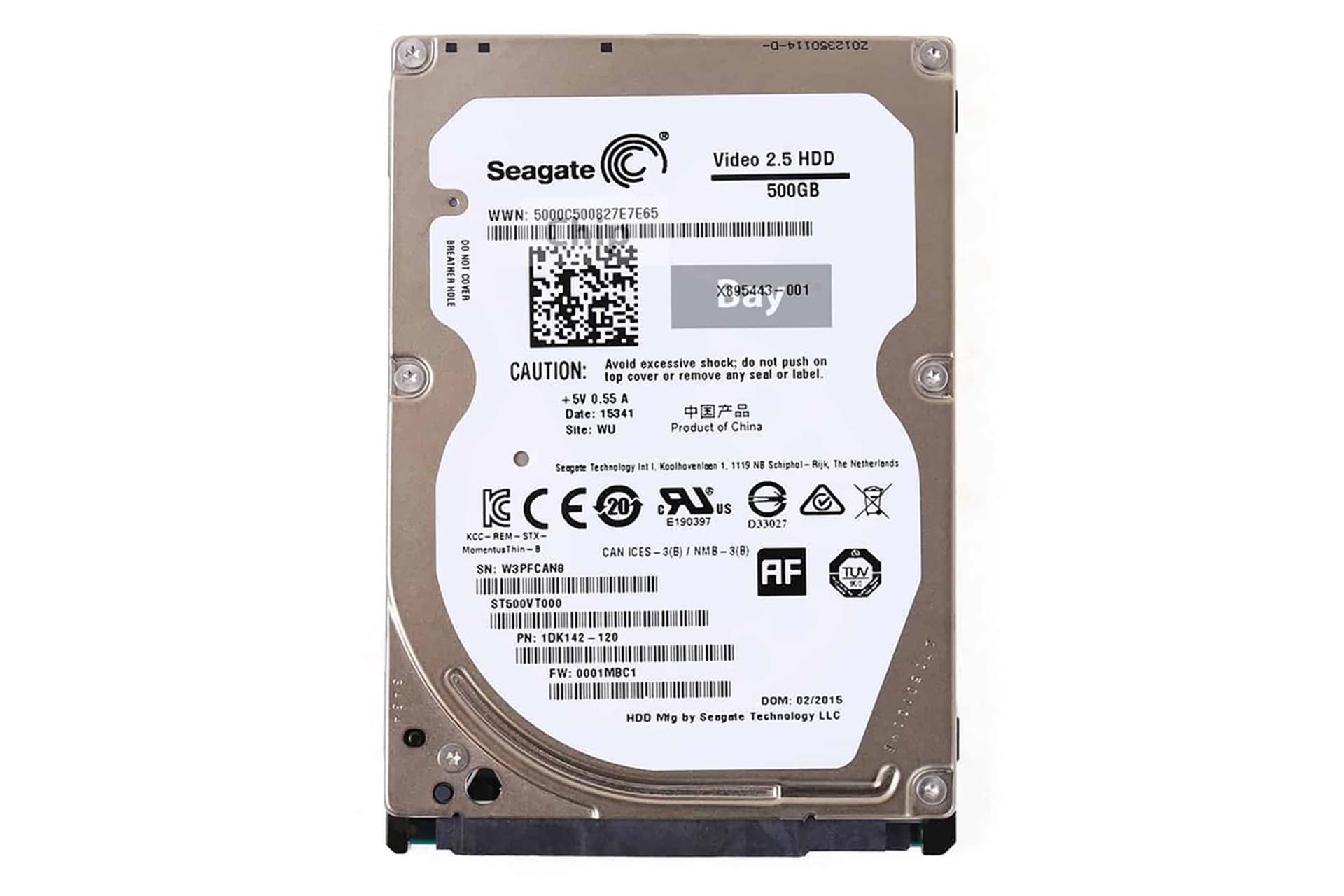 نمای روبرو هارد اینترنال دیسک سیگیت Video ST500VT000