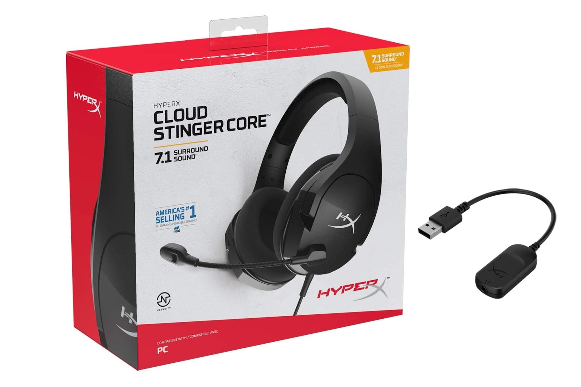 اقلام همراه هدست گیمینگ هایپر ایکس HyperX Cloud Stinger Core 7.1