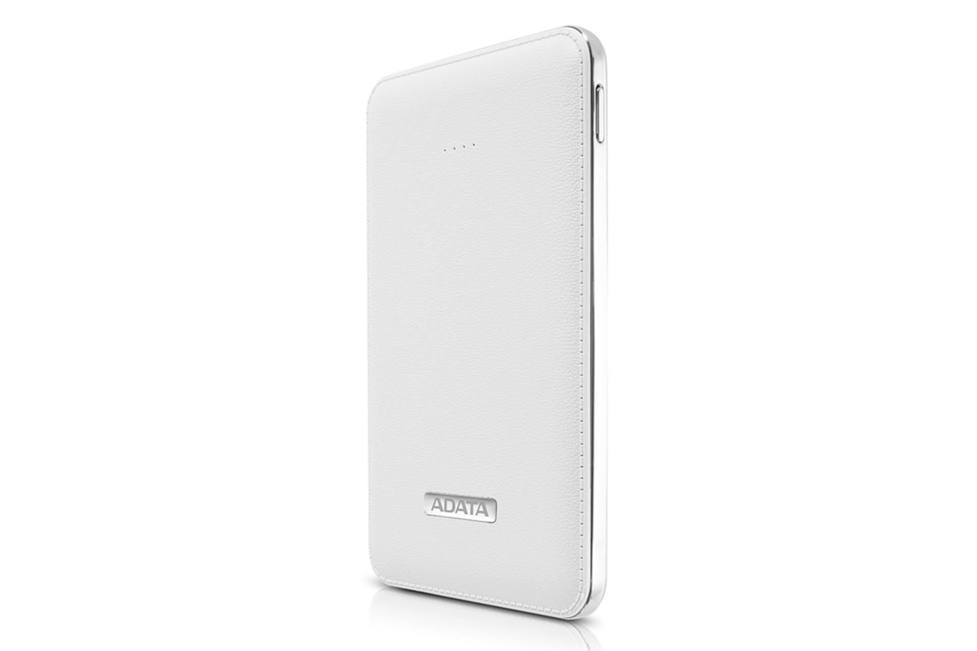 نمای جانبی پاور بانک ای دیتا PV120 سفید