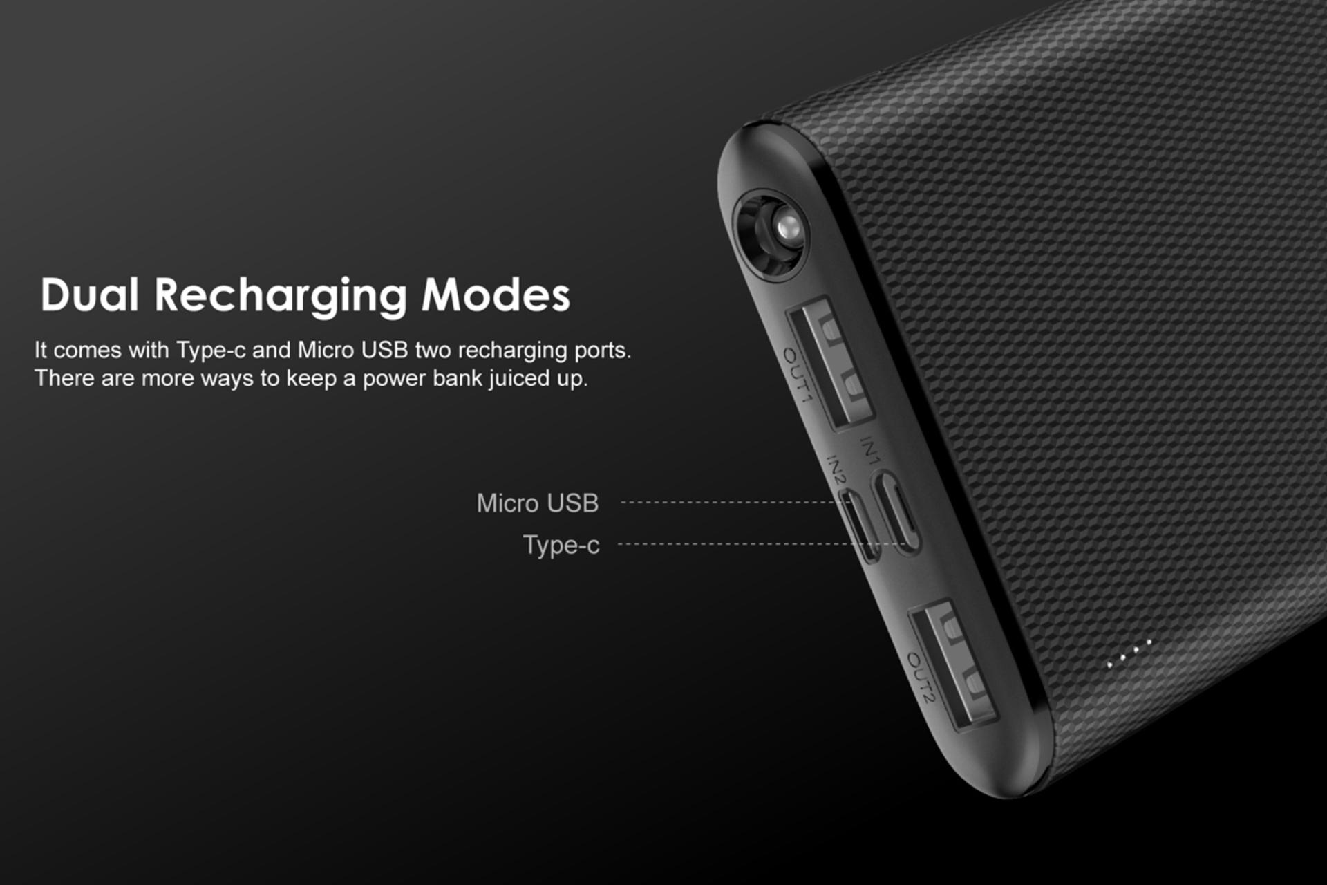 درگاه ورودی پاور بانک اورایمو Toast 10 Lite