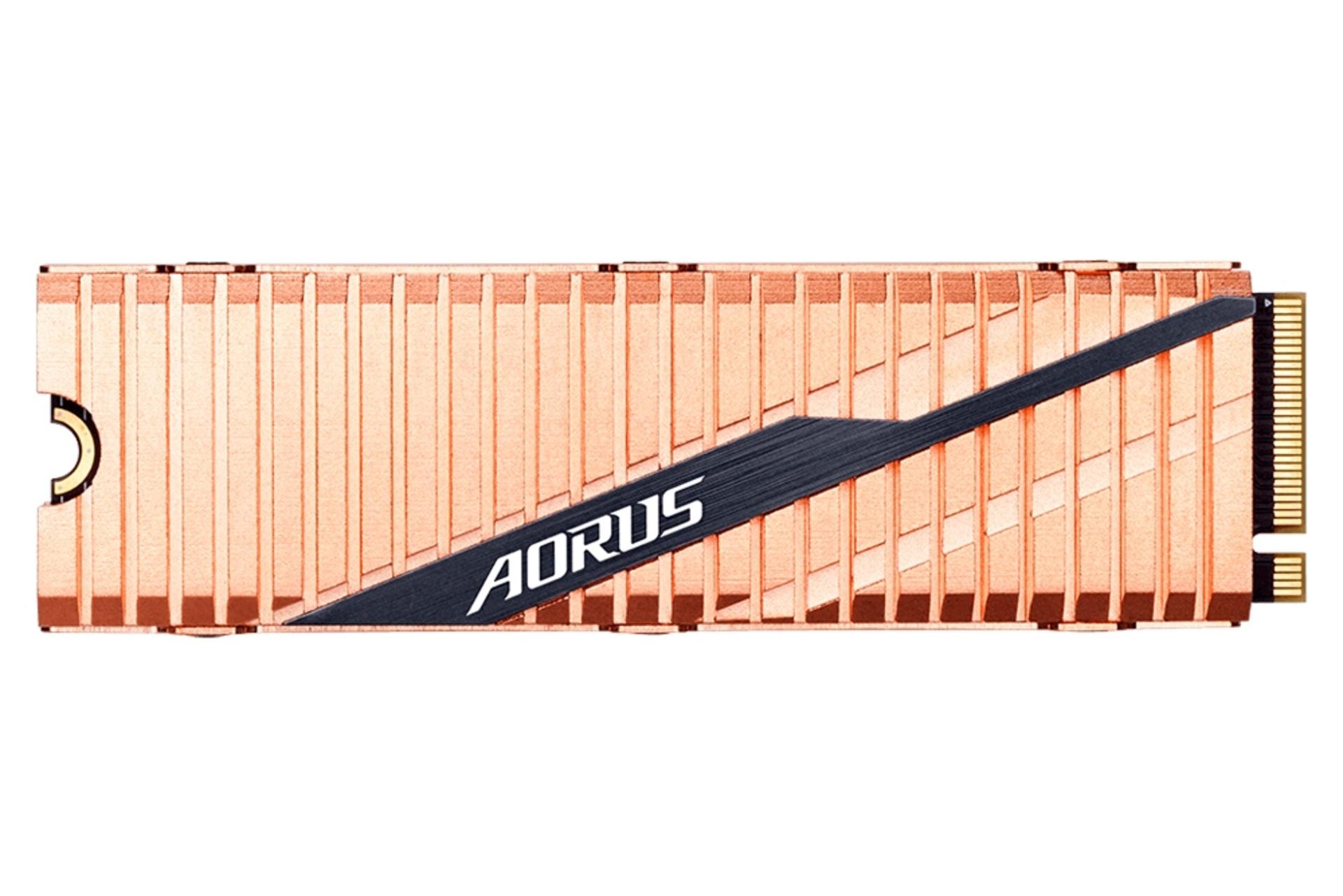 نمای روبروی SSD گیگابایت AORUS NVMe M.2 ظرفیت 500 گیگابایت