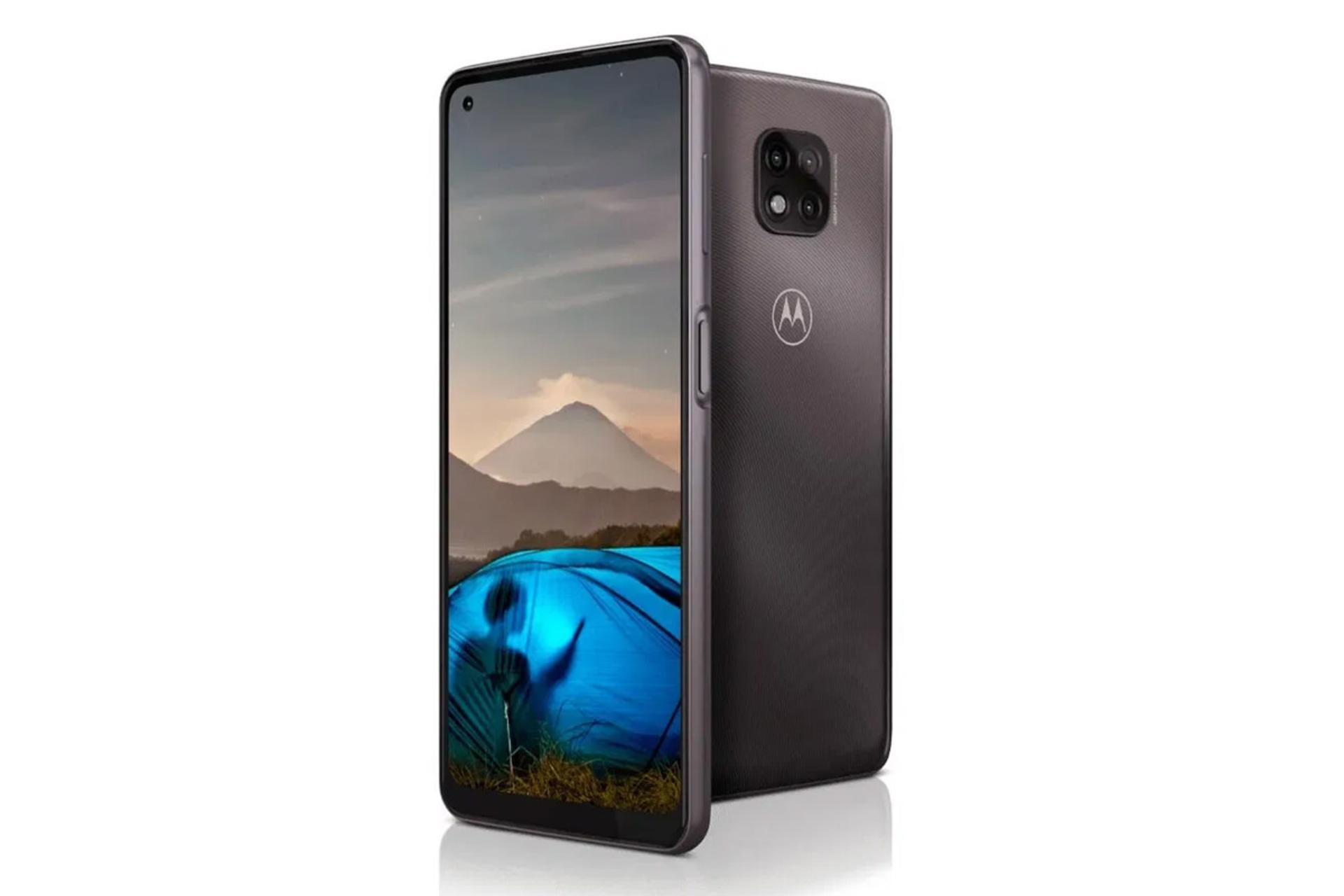 نمای پشت و جلو گوشی موتو جی پاور موتورولا مدل 2021 رنگ مشکی