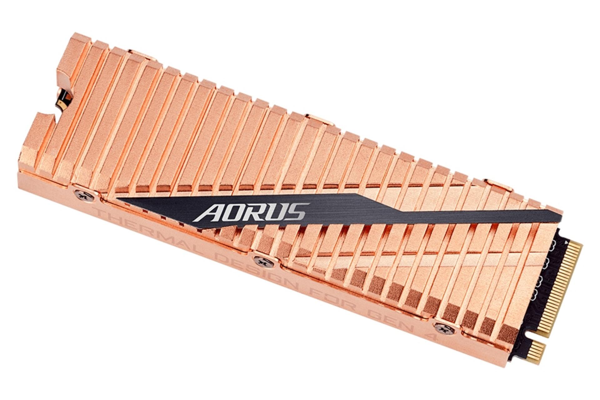 نمای راست SSD گیگابایت AORUS NVMe M.2 ظرفیت 500 گیگابایت