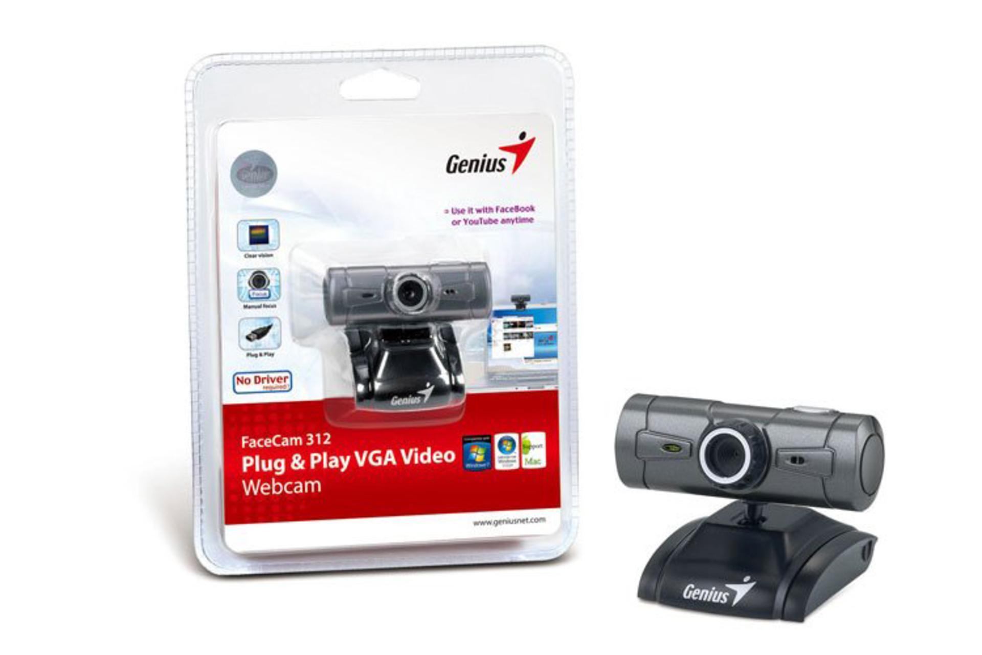 نمای جعبه وب کم جنیوس Genius FaceCam 312 / FaceCam 312