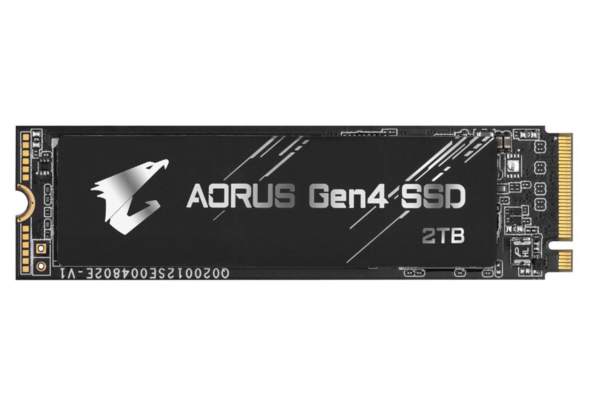 مرجع متخصصين ايران نماي روبرو SSD گيگابايت AORUS Gen4 NVMe M.2 ظرفيت 2 ترابايت