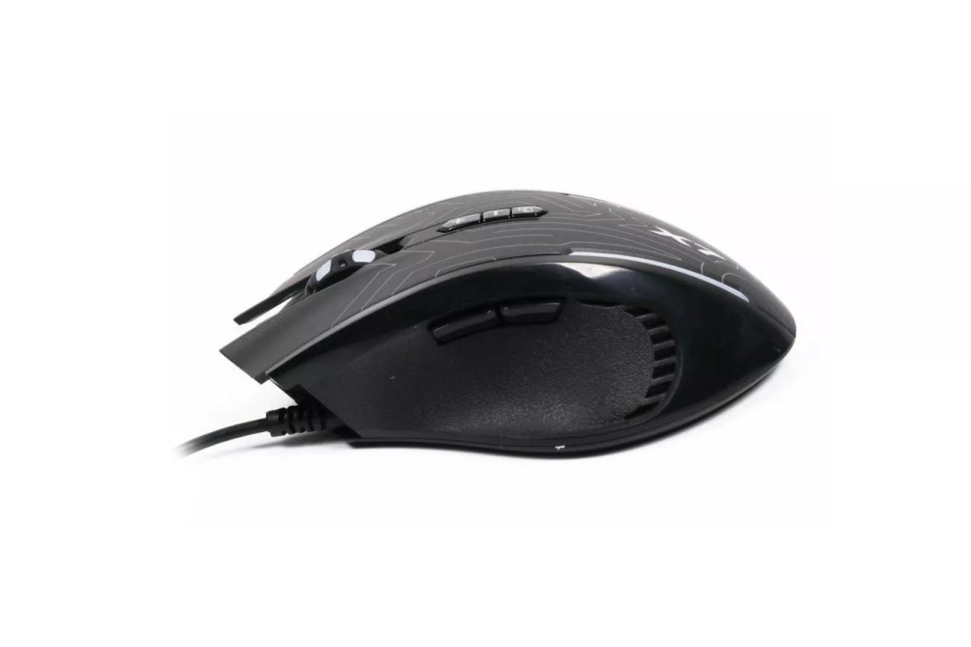 نمای کناری ماوس گیمینگ سیم دار ایفورتک X87 Oscar Neon