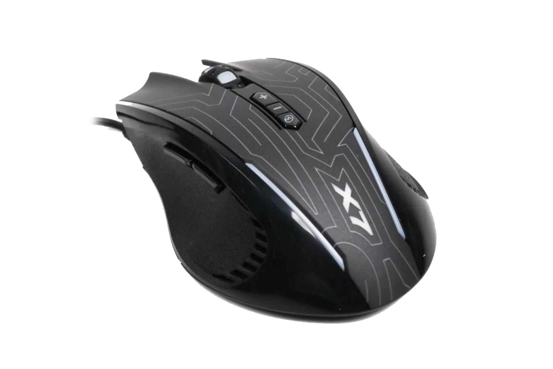 نمای پشت ماوس گیمینگ سیم دار ایفورتک X87 Oscar Neon