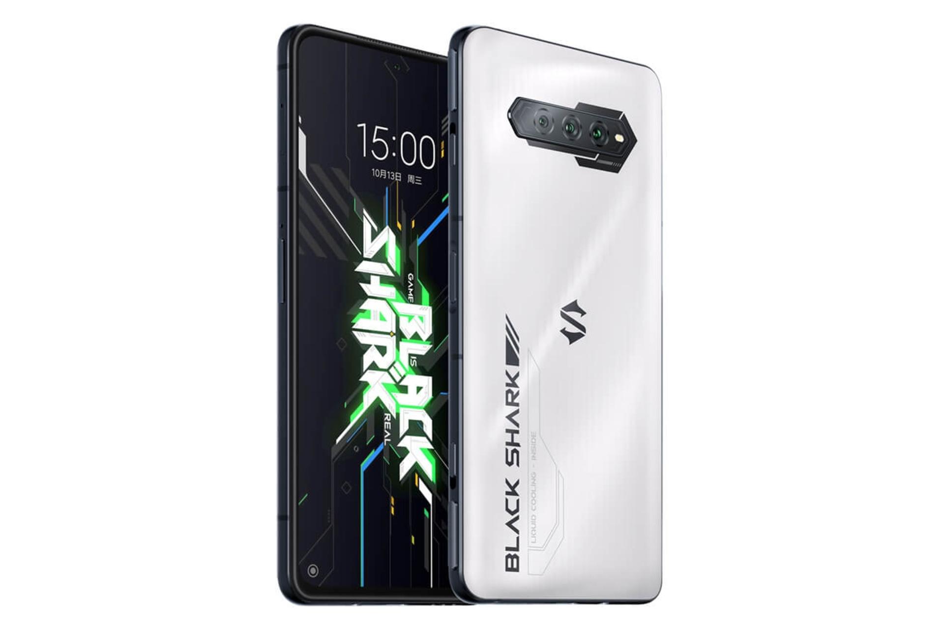 نمای جانبی گوشی موبایل بلک شارک 4 اس شیائومی / Xiaomi Black Shark 4S سفید