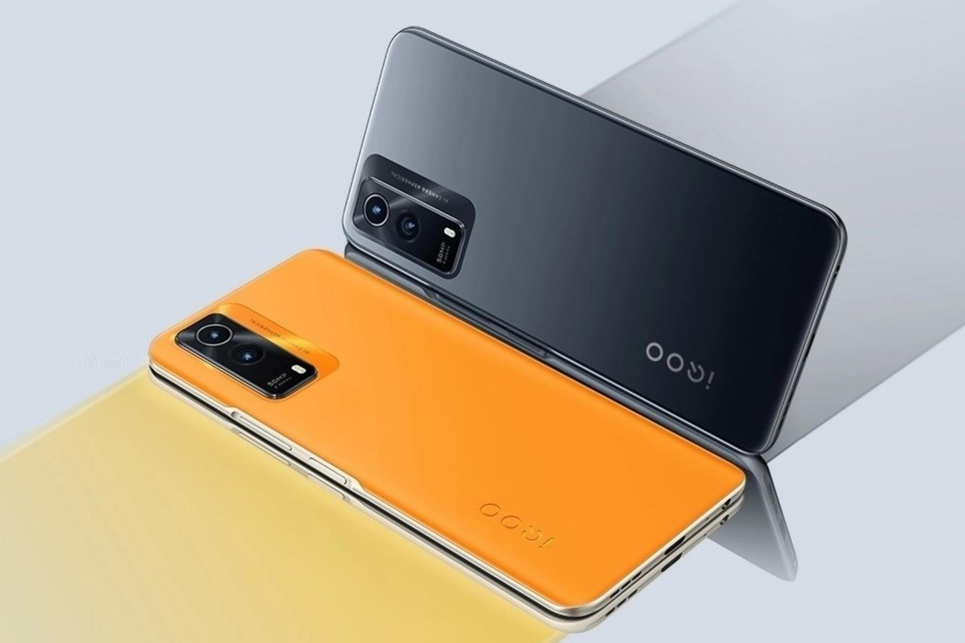 گوشی موبایل ویوو vivo iQOO Z5x نارنجی و مشکی