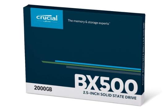 جعبه SSD کروشیال Crucial BX500 SATA 2.5 Inch 2TB ظرفیت 2 ترابایت