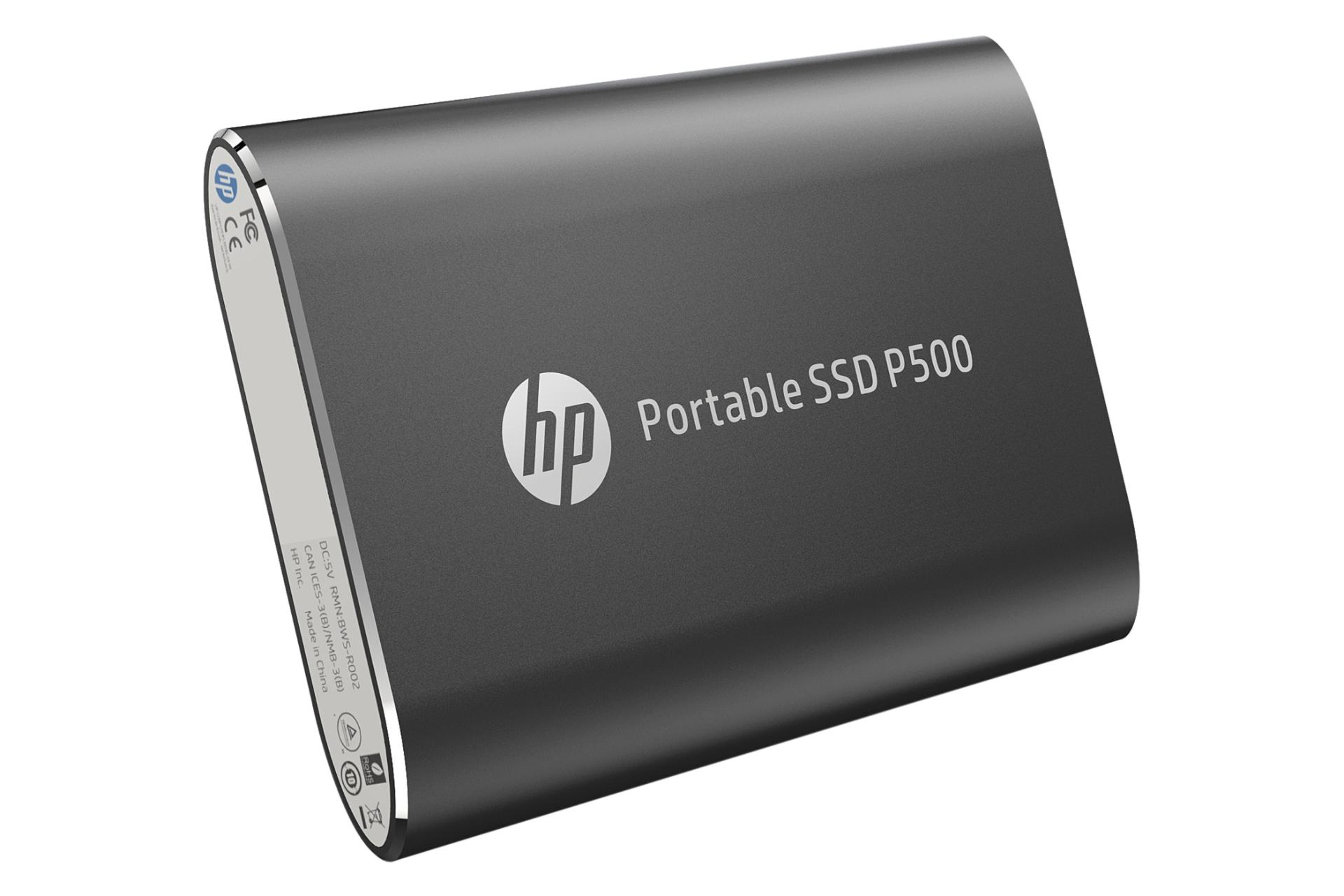 نمای چپ SSD اچ پی HP P500 USB 3.1 Gen 2 مشکی