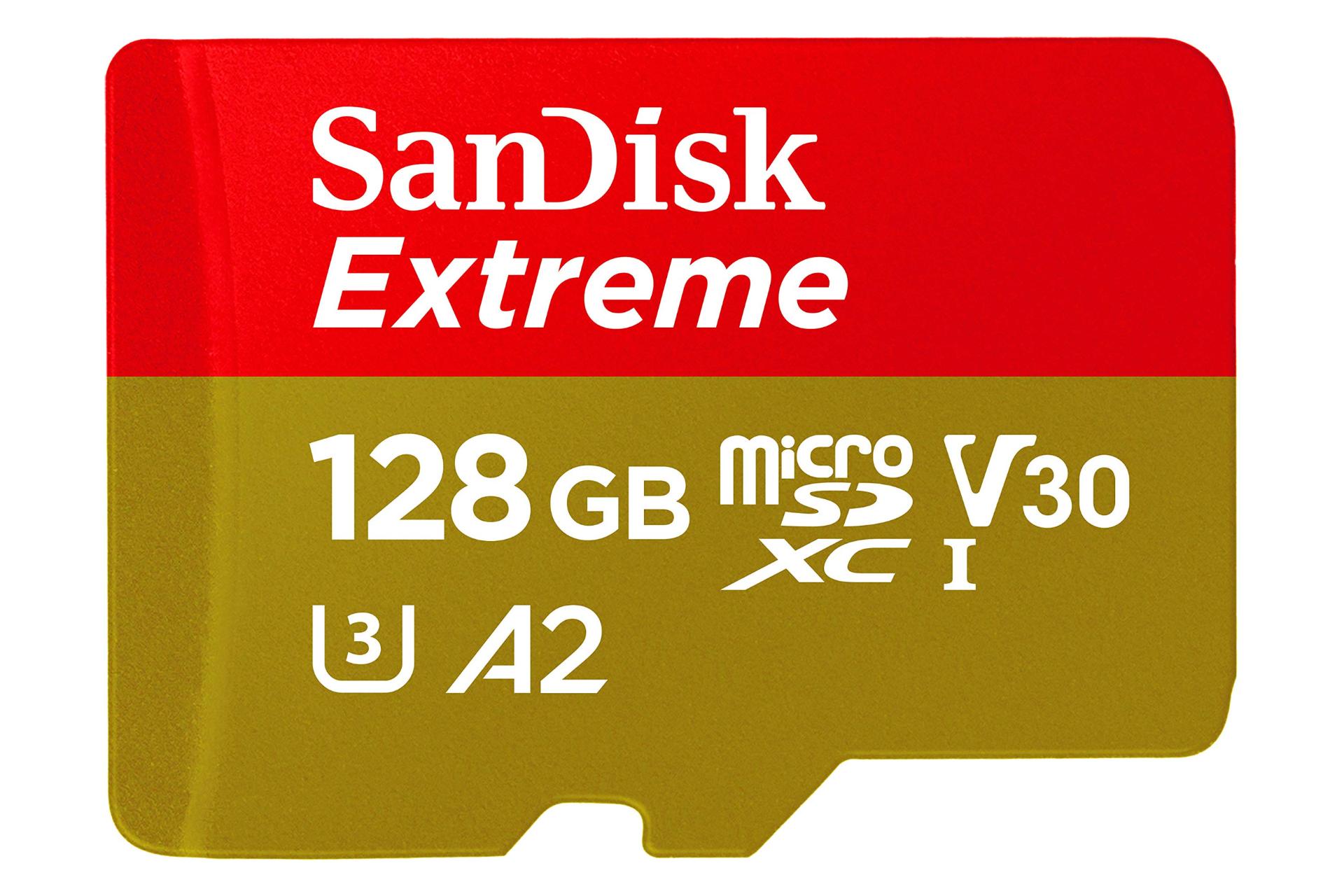 سن دیسک microSDXC با ظرفیت 128 گیگابایت مدل Extreme A2 کلاس 10