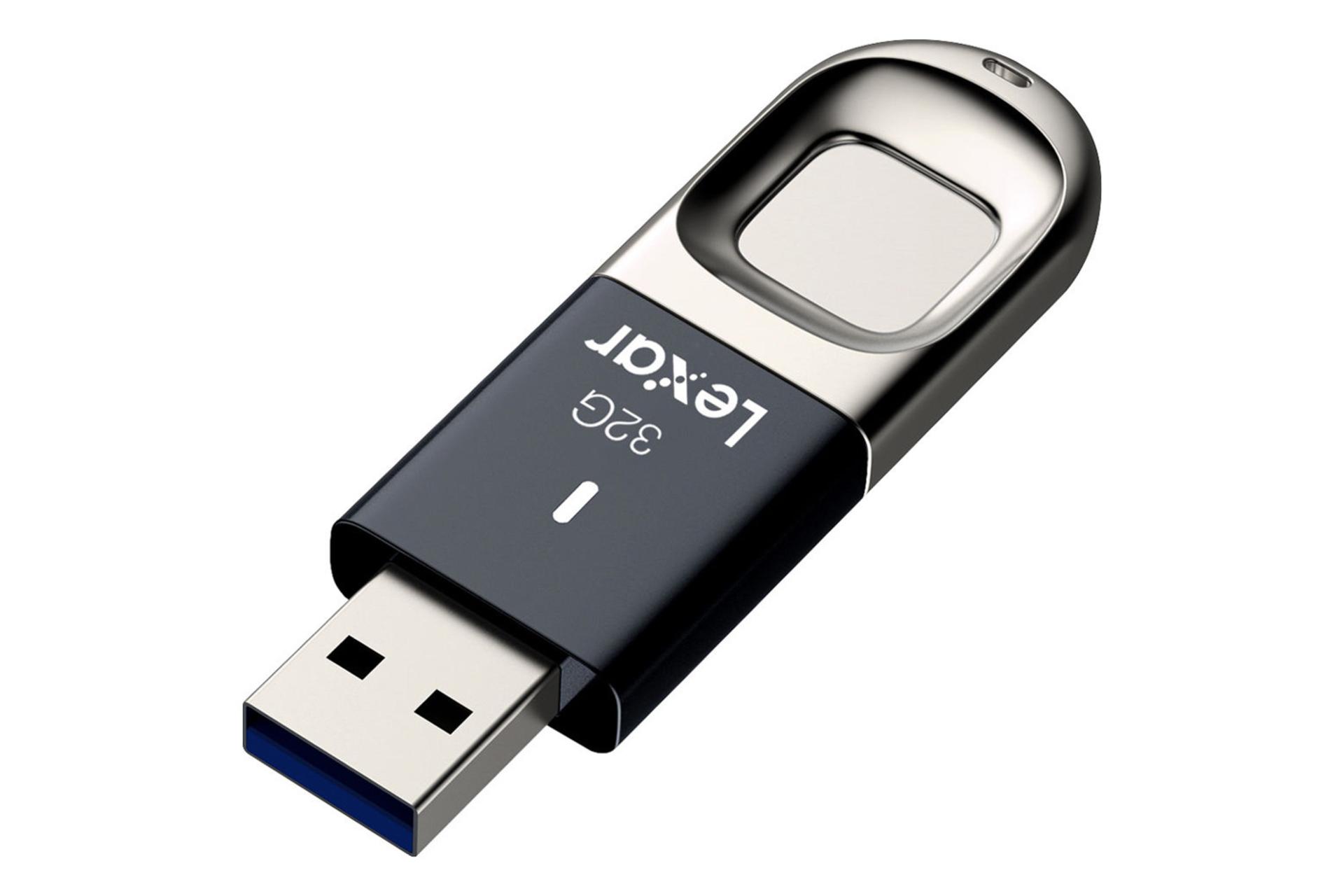 نمای راست لکسار مدل JumpDrive Fingerprint F35 ظرفیت 32 گیگابایت