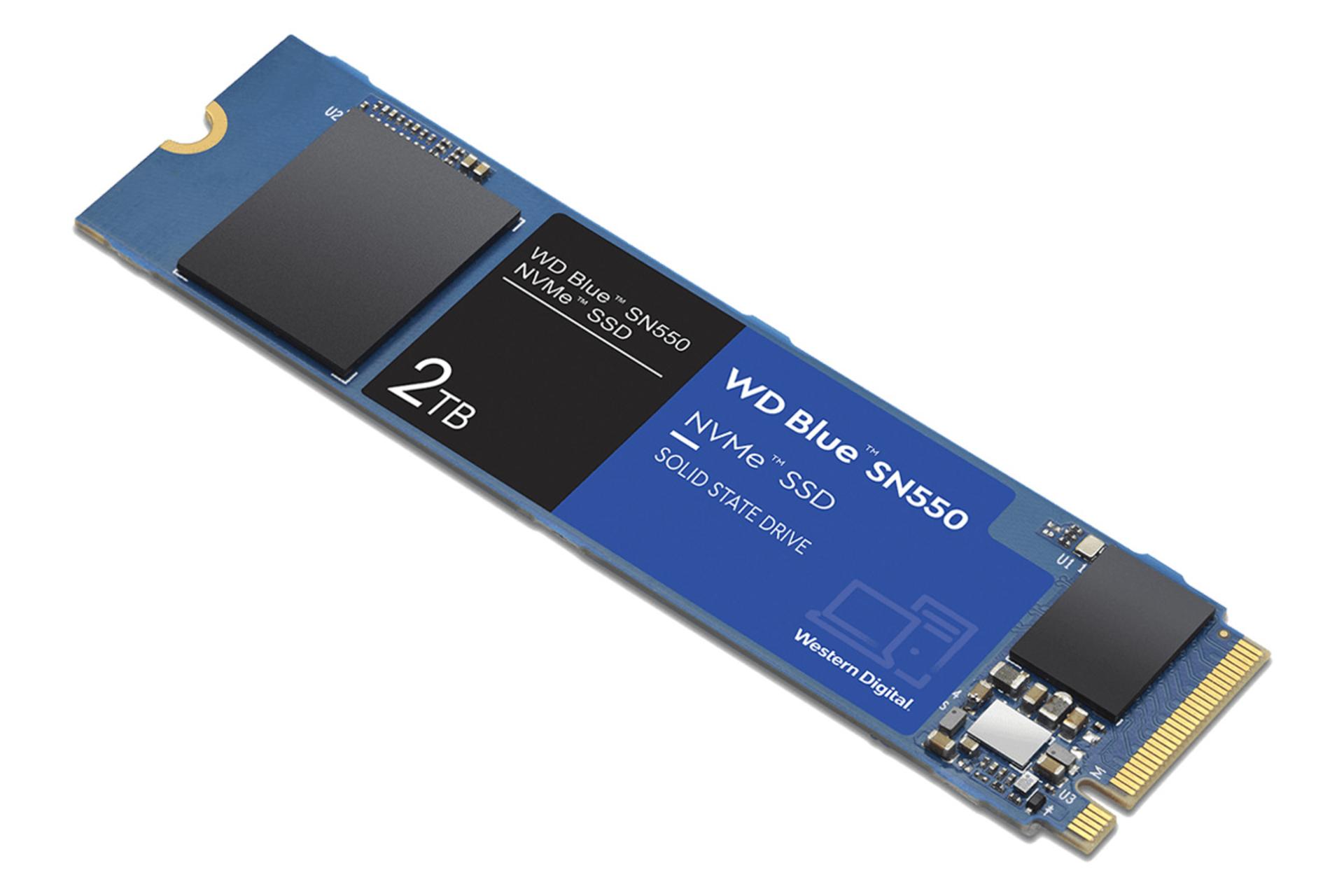 نمای راست SSD وسترن دیجیتال Blue SN550 NVMe M.2 ظرفیت 2 ترابایت