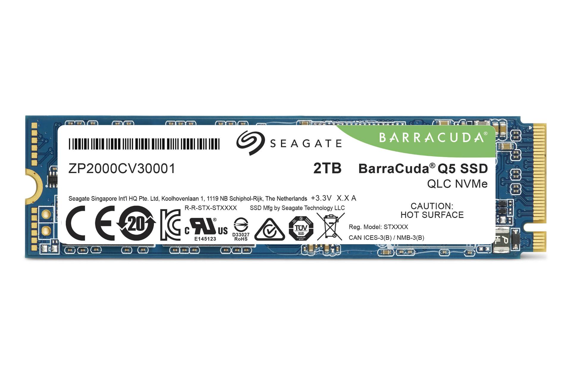 SSD سیگیت BarraCuda Q5 NVMe M.2 ظرفیت 2 ترابایت سفید