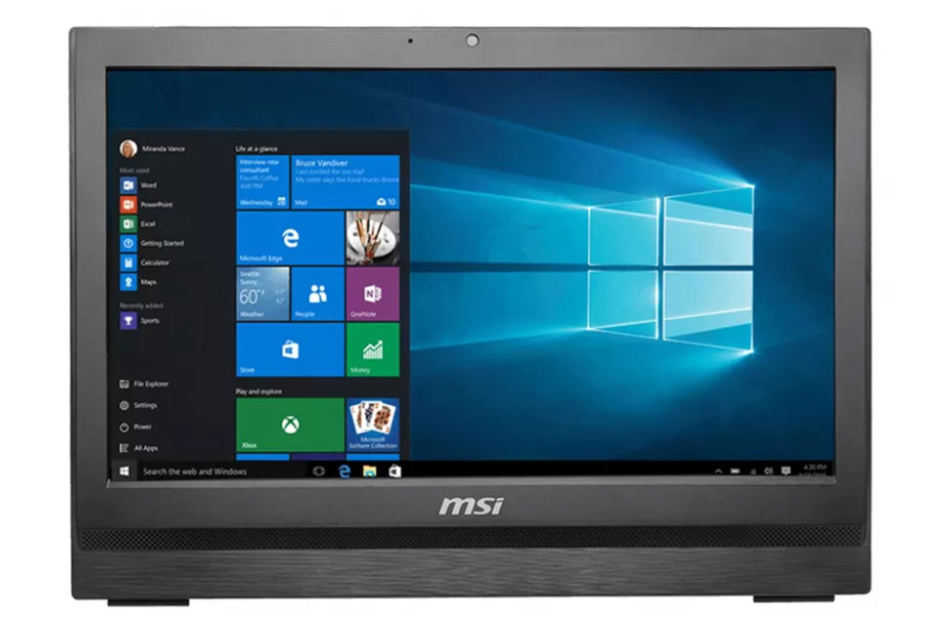 نمای روبرو کامپیوتر آل این وان All in One MSI Pro 20 6M