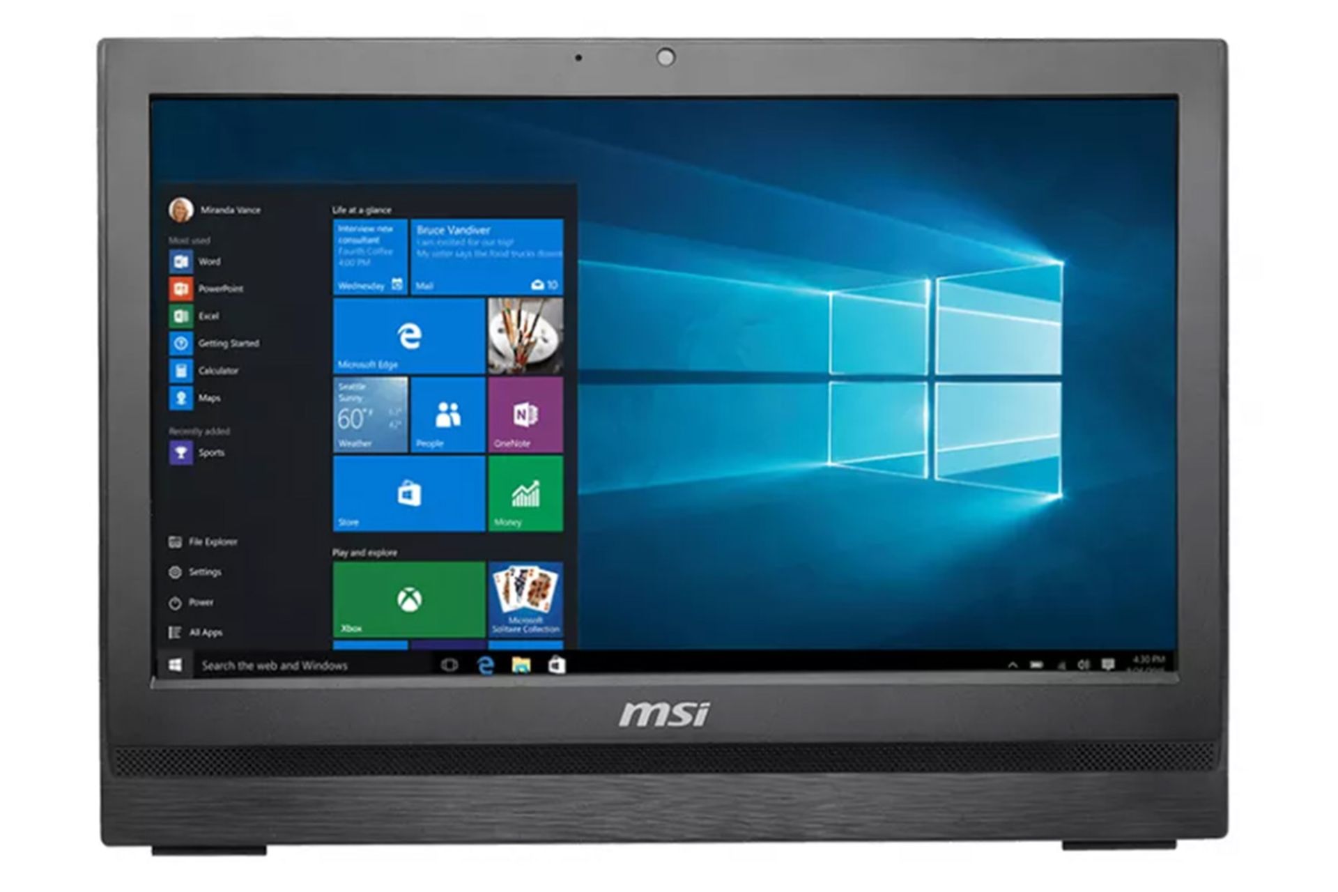 نمای روبرو کامپیوتر آل این وان All in One MSI Pro 20 6M