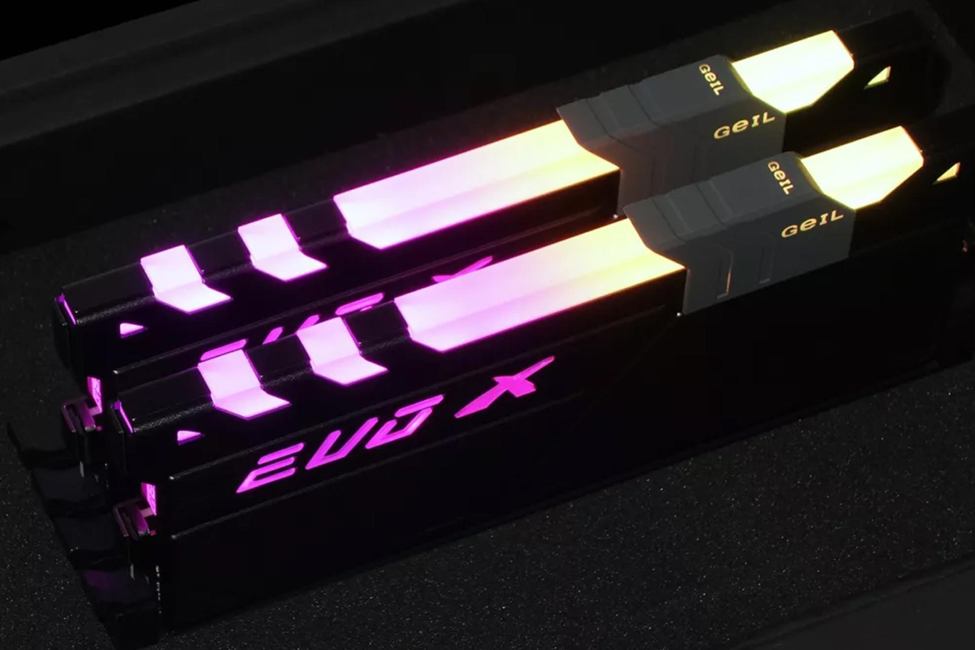 نمای بالا رم گیل EVO X II ظرفیت 16 گیگابایت (2x8) از نوع DDR4-3600