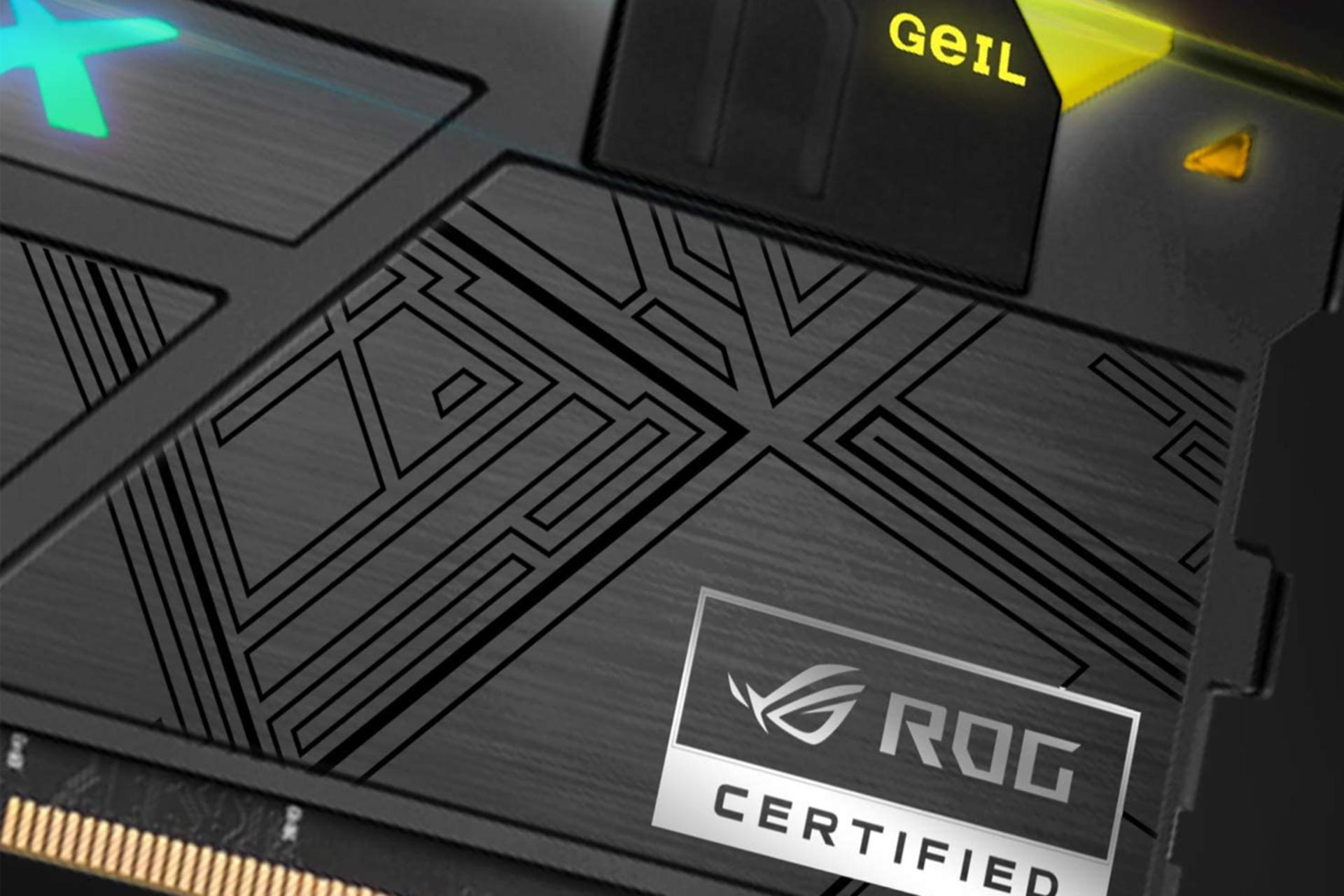 نمای نزدیک رم گیل EVO X II ROG-certified ظرفیت 16 گیگابایت (2x8) از نوع DDR4-3200