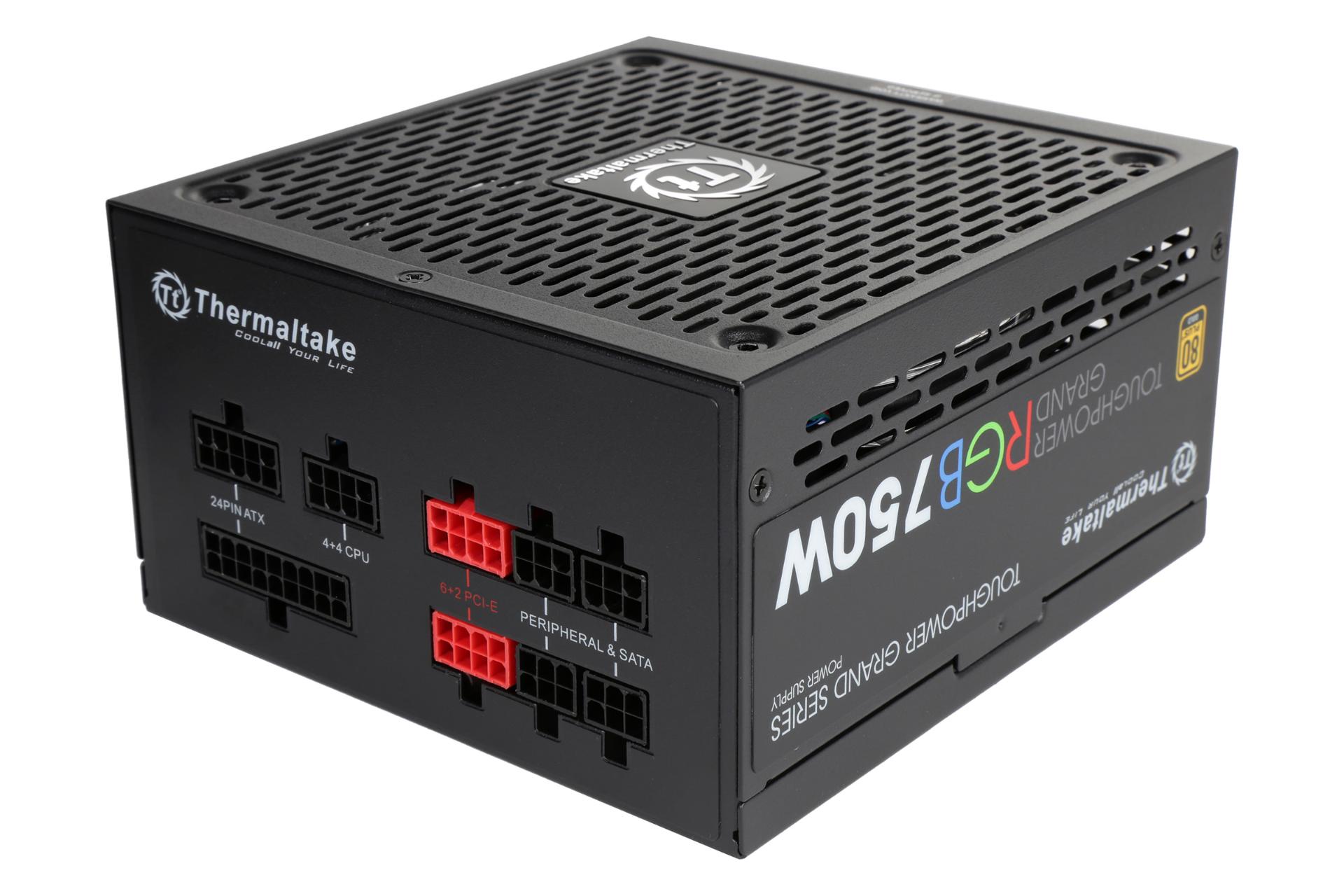 نمای پشت پاور کامپیوتر ترمالتیک Toughpower Grand RGB با توان 750 وات
