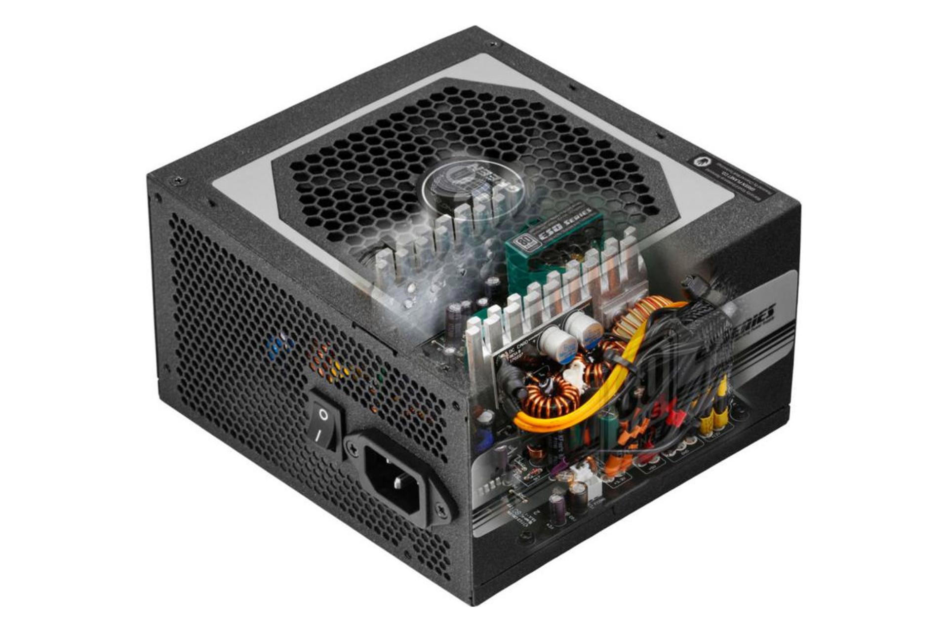نمای بریده پاور کامپیوتر گرین GP430A-ESD با توان 430 وات