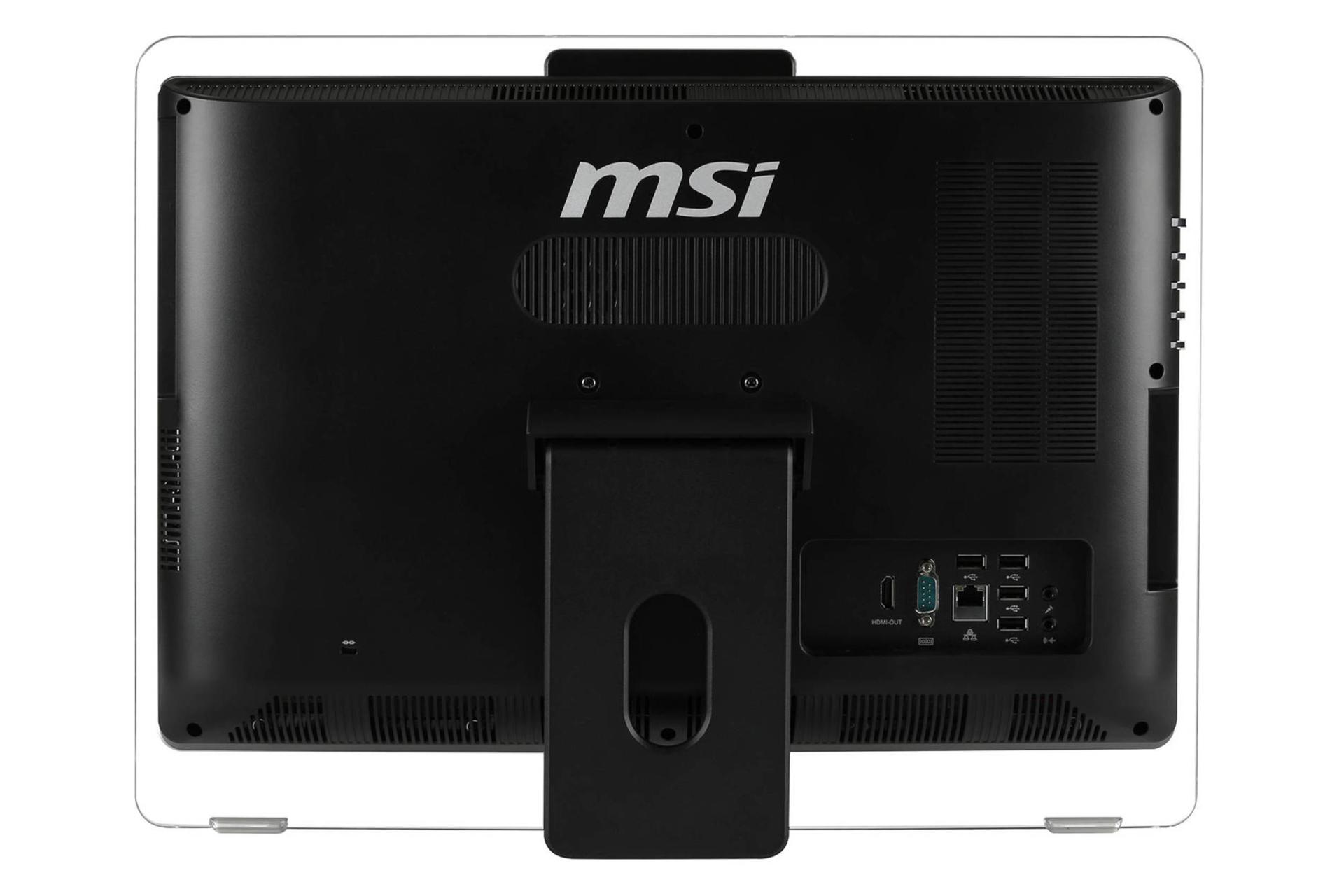 نمای پشت کامپیوتر آل این وان All in One MSI Pro 20ET 4BW Celeron-N3150