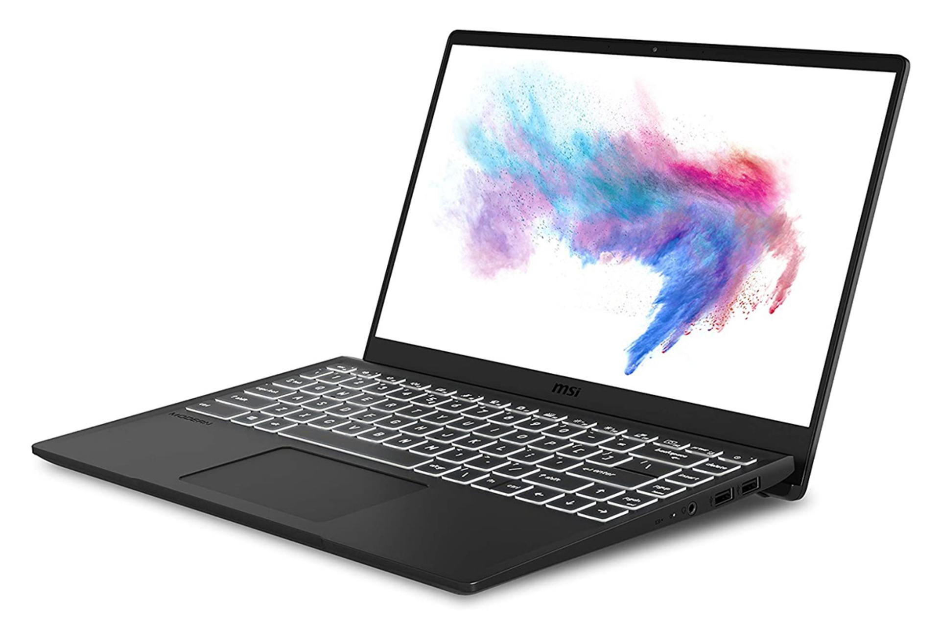 نمای نیمرخ راست لپ تاپ ام اس آی مدرن 14-b4mw