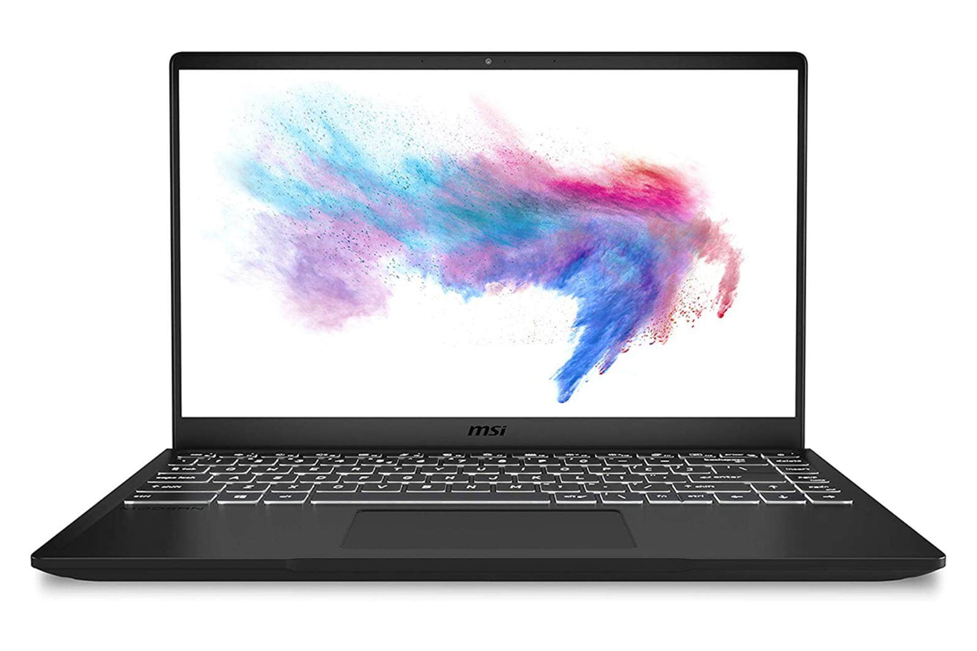 نمای جلو لپ تاپ ام اس آی مدرن 14-b4mw