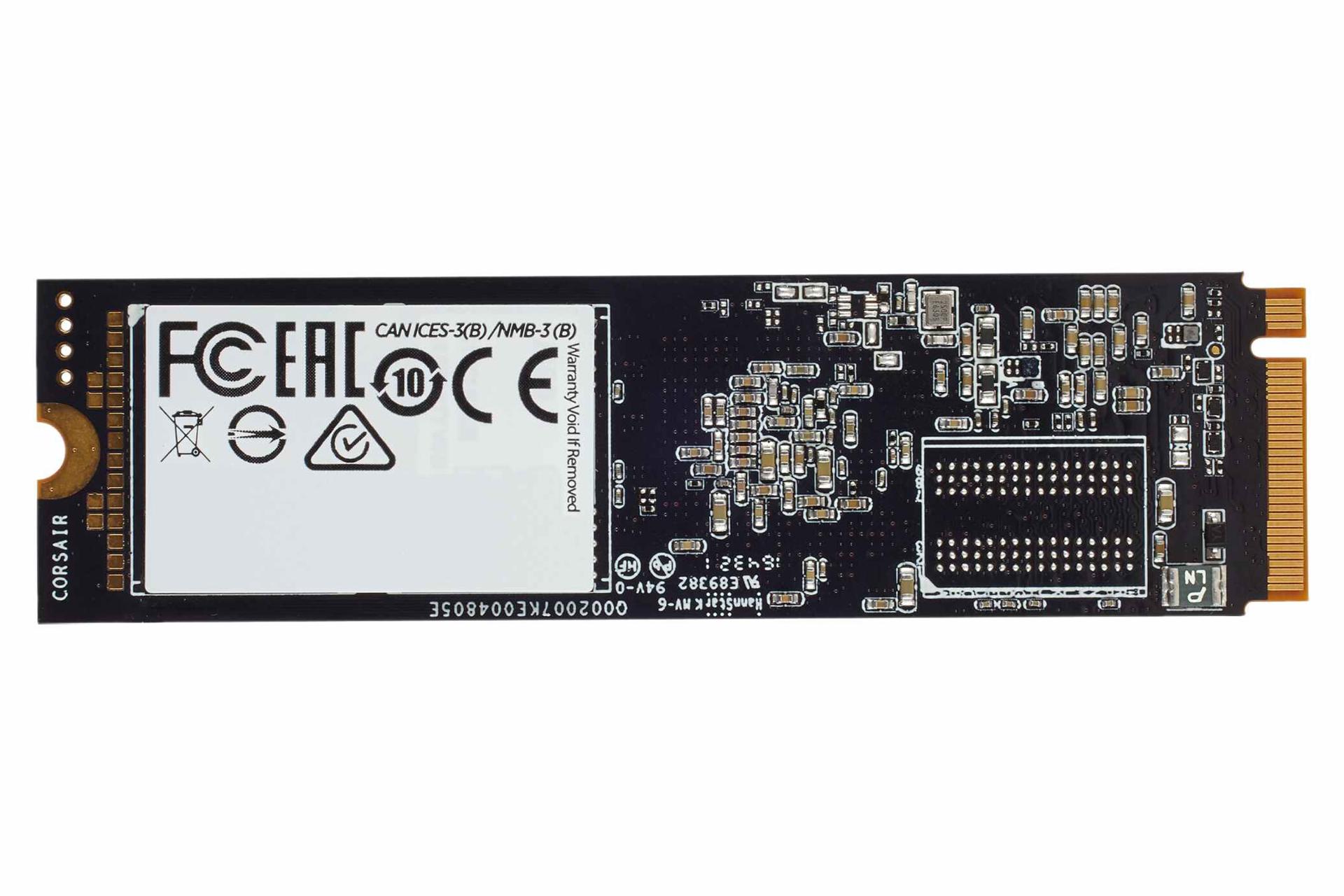 نمای پشت SSD کورسیر Force MP510 NVMe M.2 ظرفیت 1.92 ترابایت