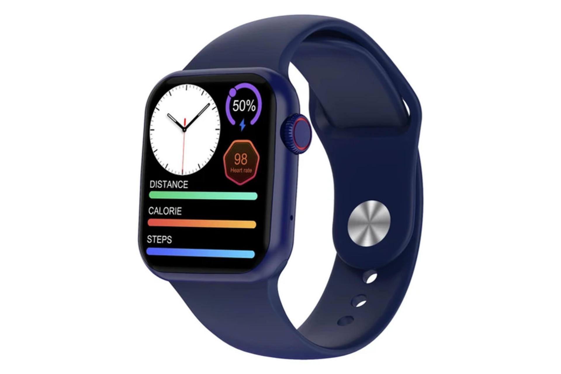 نمای راست ساعت هوشمند WearPro DT100 Pro آبی