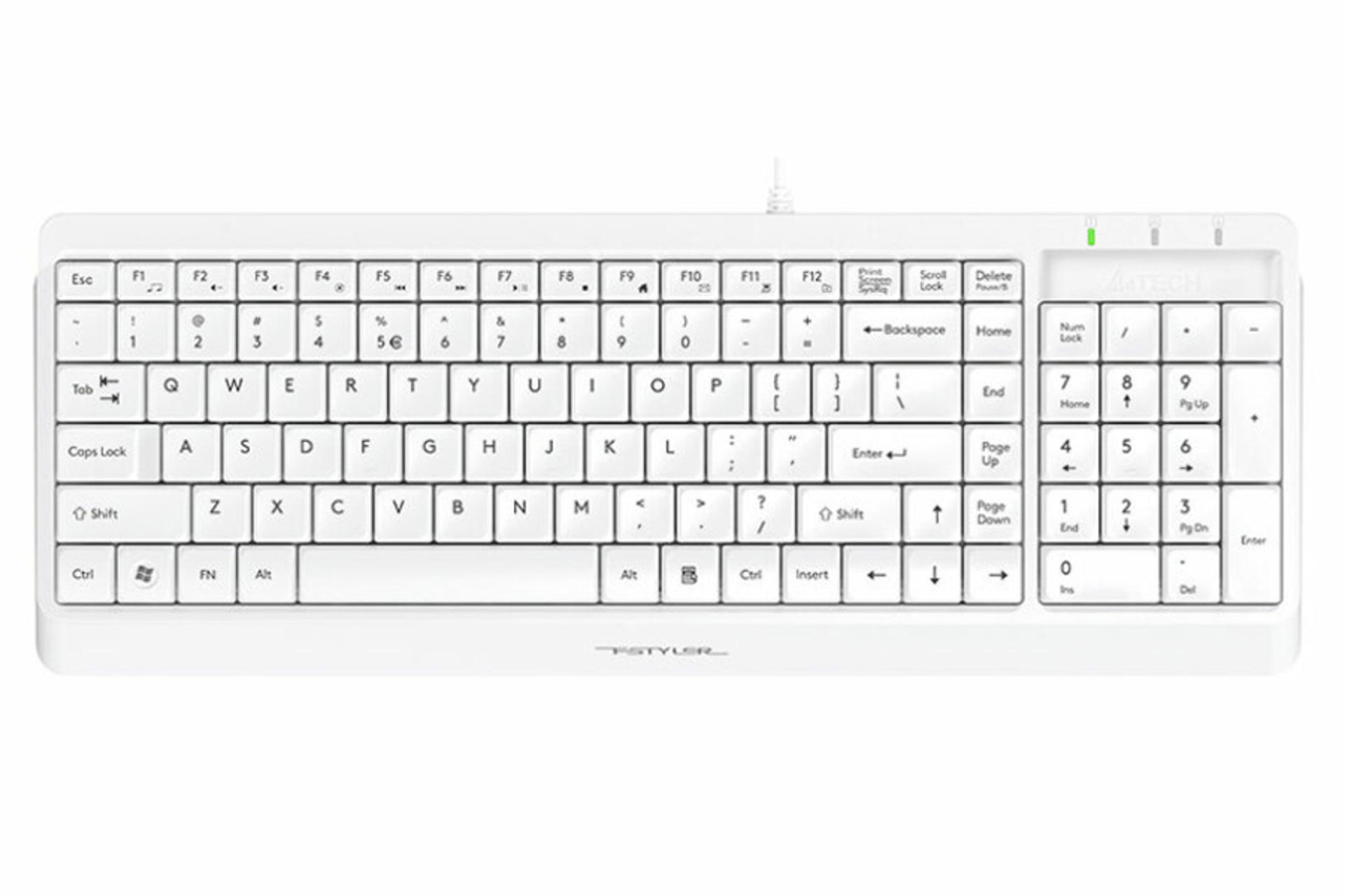 کیبورد ای فورتک FK15 سفید