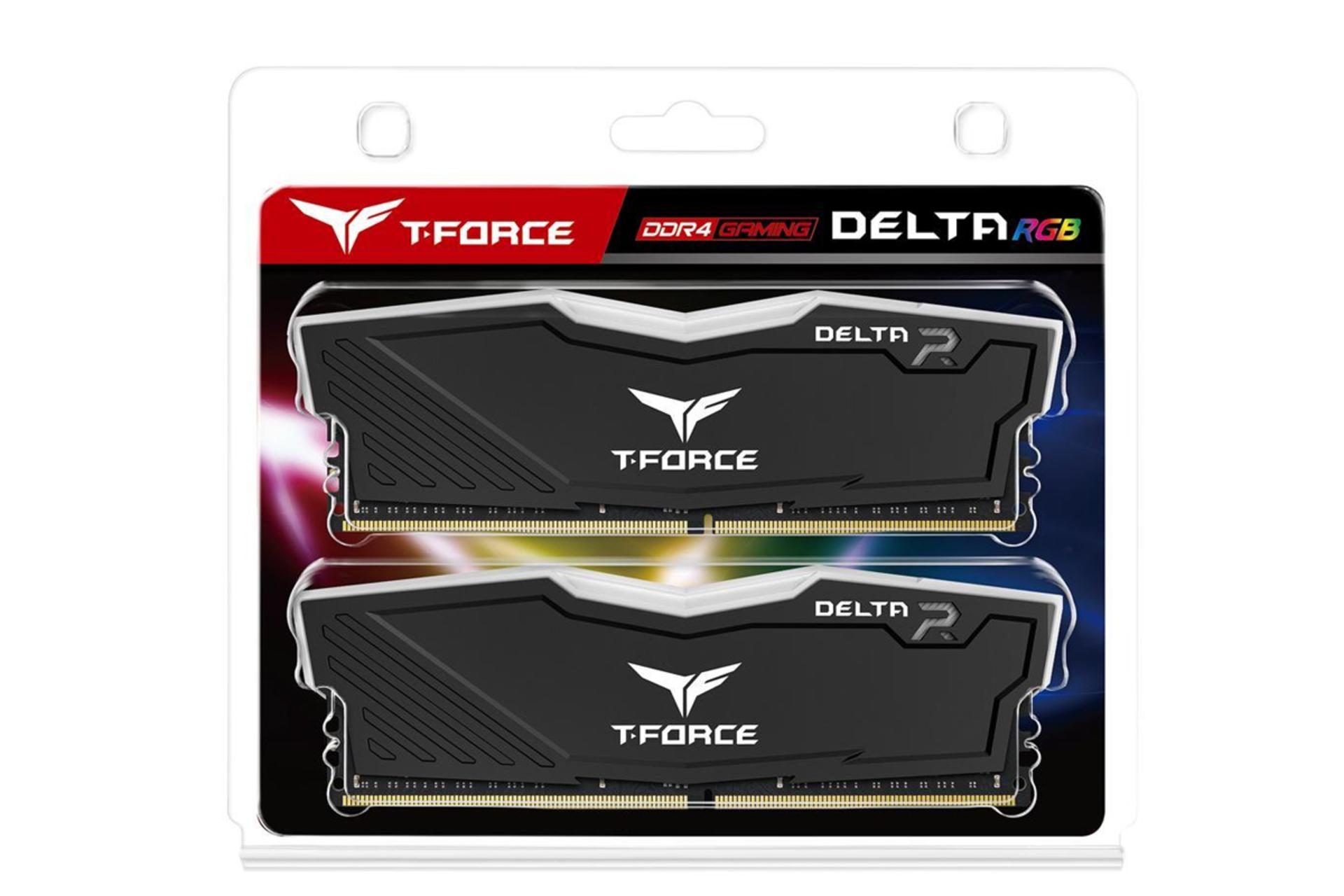 جعبه رم تیم گروپ T-FORCE DELTA RGB ظرفیت 16 گیگابایت (2x8) از نوع DDR4-3000