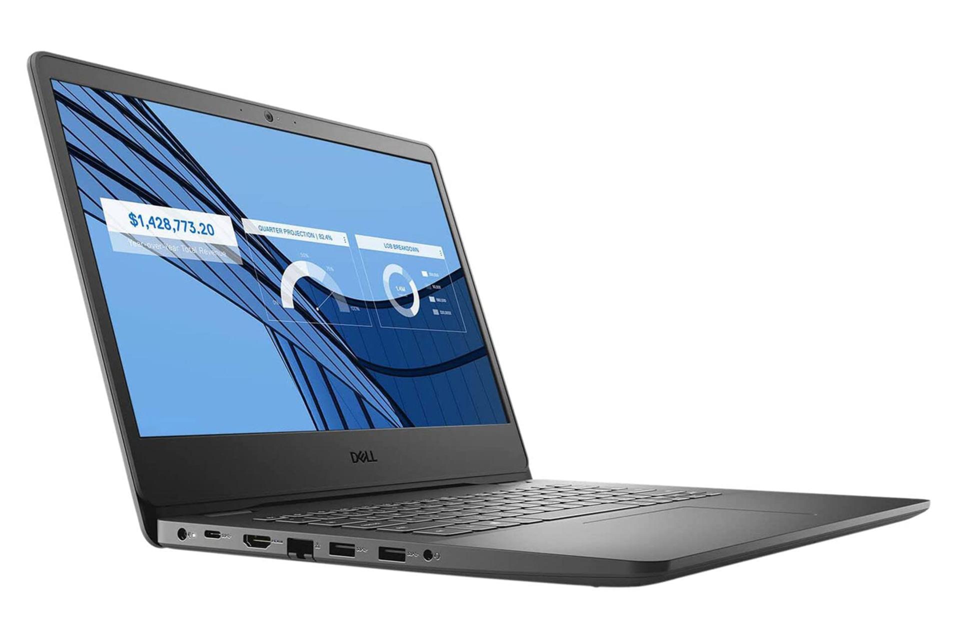 نمای نیمرخ چپ لپ تاپ دل وسترو 14 3400