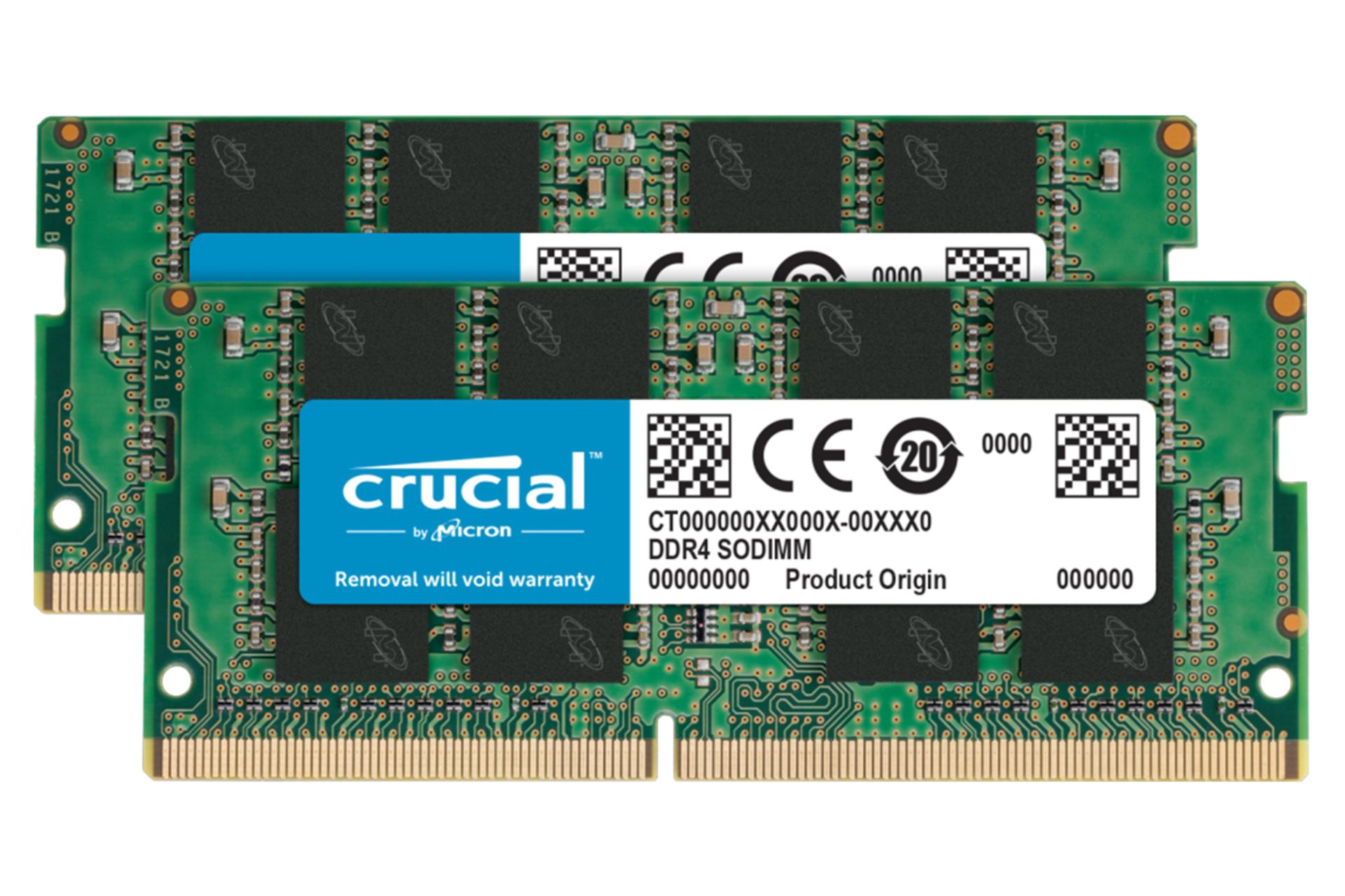 نمای جلو رم کروشیال CT2K8G4SFRA32A ظرفیت 16 گیگابایت (2x8) از نوع DDR4-3200