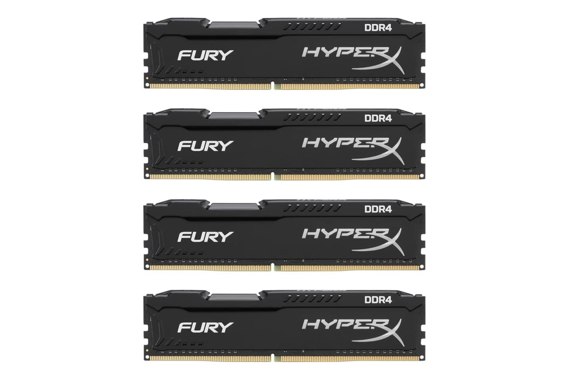 نمای جلو رم کینگستون HyperX Fury ظرفیت 16 گیگابایت (4x4) از نوع DDR4-2666