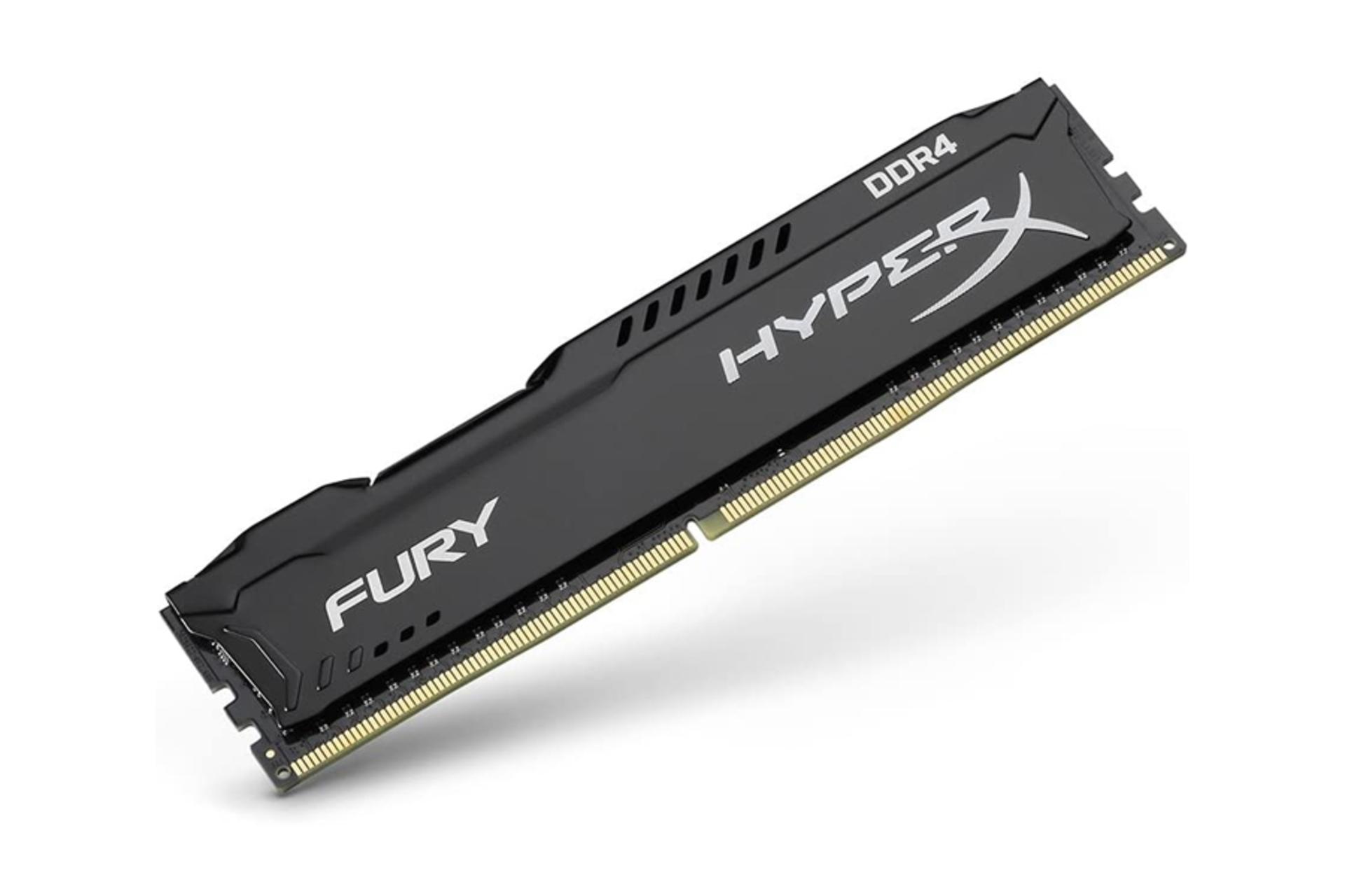 نمای کنار رم کینگستون HyperX Fury ظرفیت 16 گیگابایت (4x4) از نوع DDR4-2666