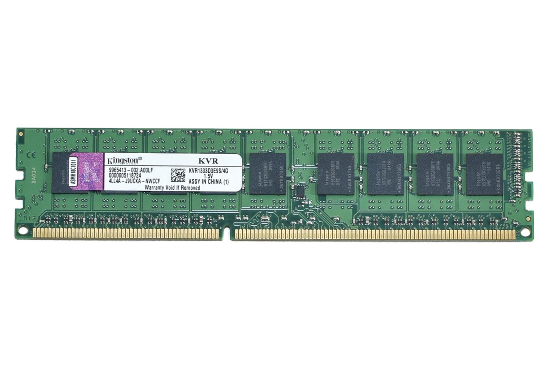 رم کینگستون KVR1333D3E9S/4G ValueRAM ظرفیت 4 گیگابایت از نوع DDR3-1333