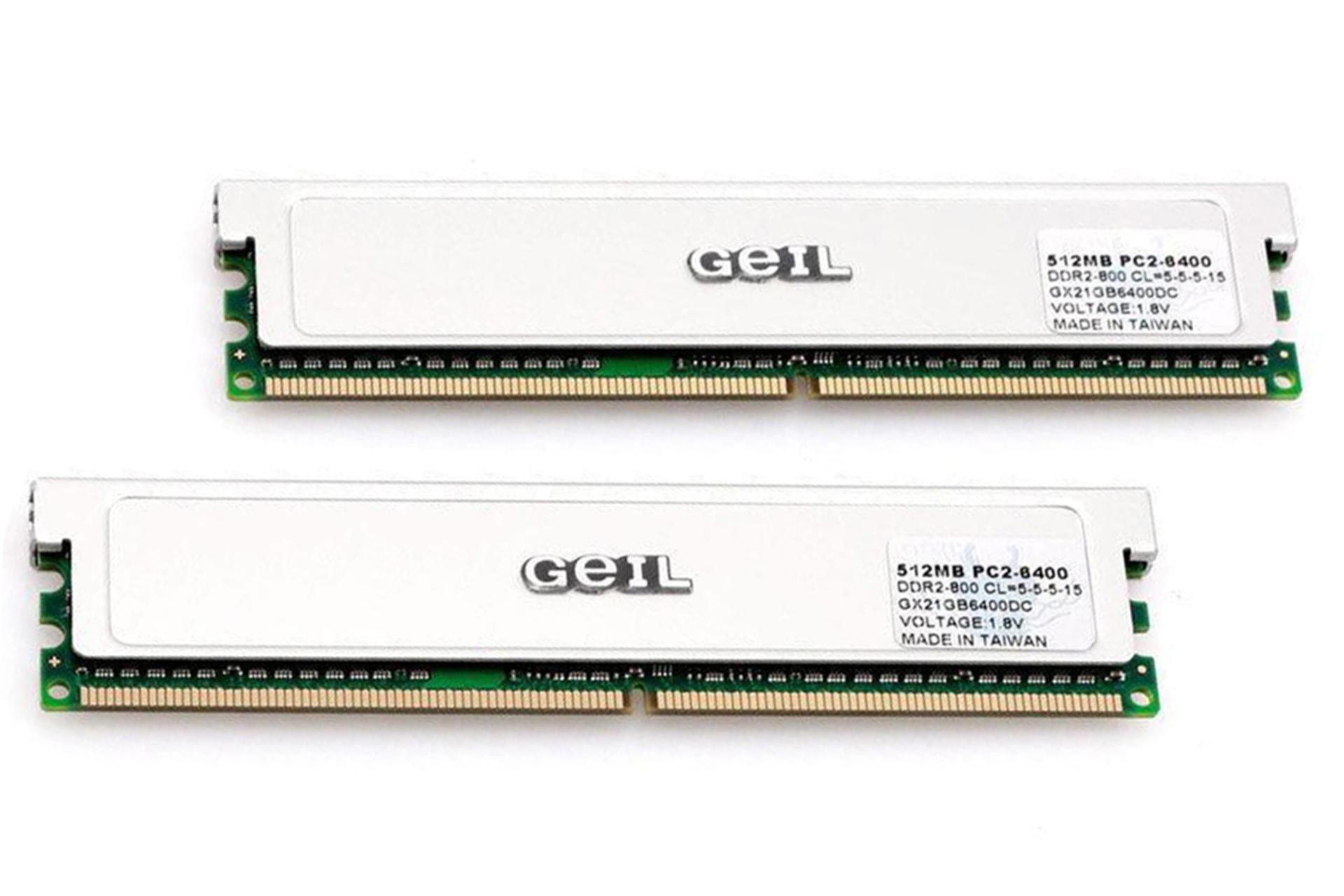 رم گیل GX21GB6400DC ظرفیت 1 گیگابایت (2x512MB) از نوع DDR2-800
