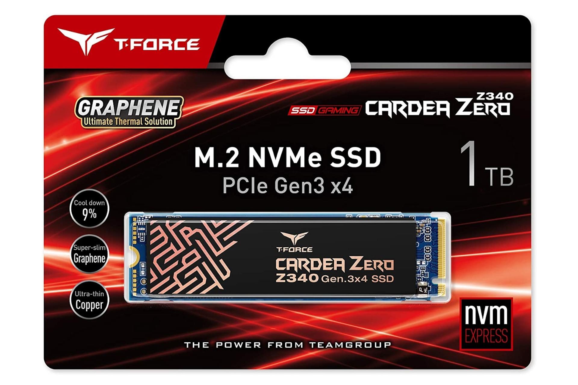 جعبه SSD تیم گروپ T-Force CARDEA Zero Z340 NVMe M.2 ظرفیت 1 ترابایت TeamGroup